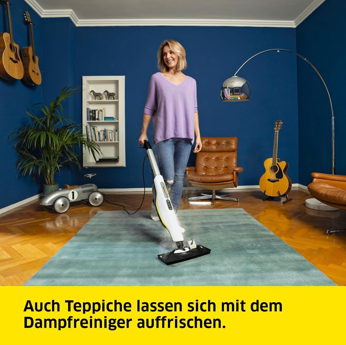 Dampfreiniger SC 3 Upright EasyFix mit Teppichgleiter, 3 Stufen Dampfregulierung
