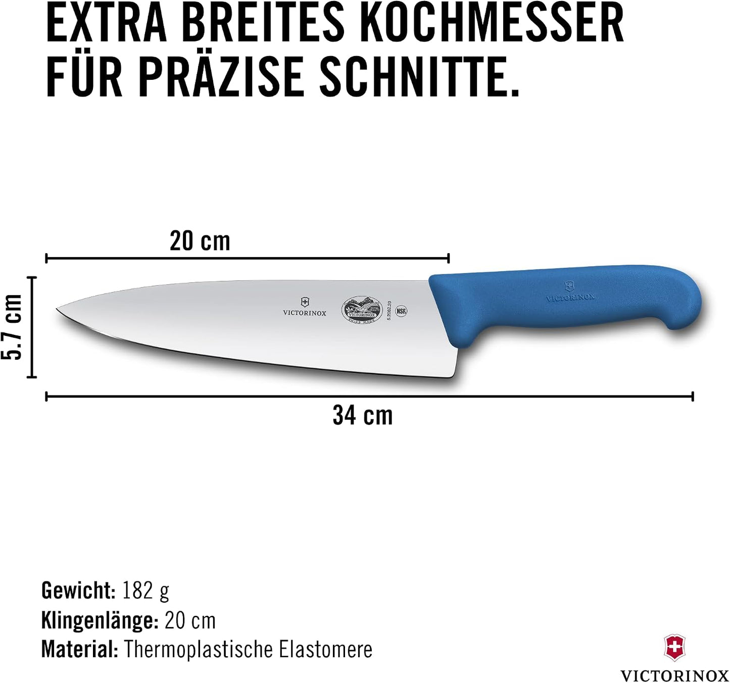Fibrox Kochmesser, Blau