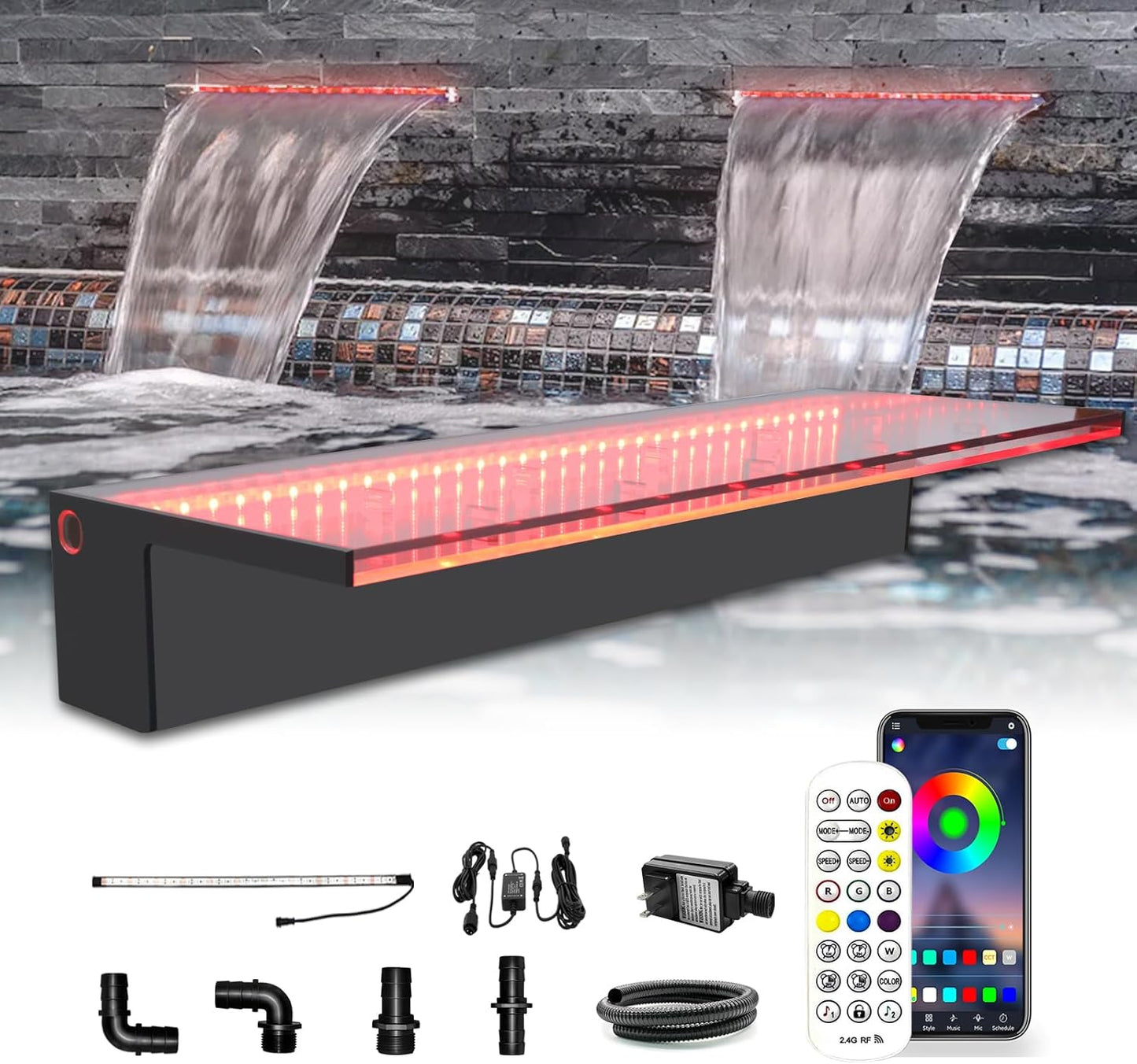 Wasserfall-Überlauf, 60cm|Bluetooth