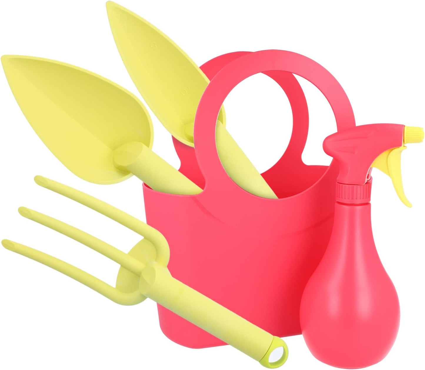 5-teiliges Kinder Gartenwerkzeug-Set mit Tragetasche, 5-teilig pink