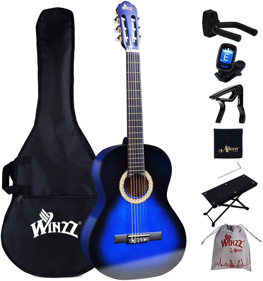 Konzertgitarre 4/4 Anfänger Set, Blau