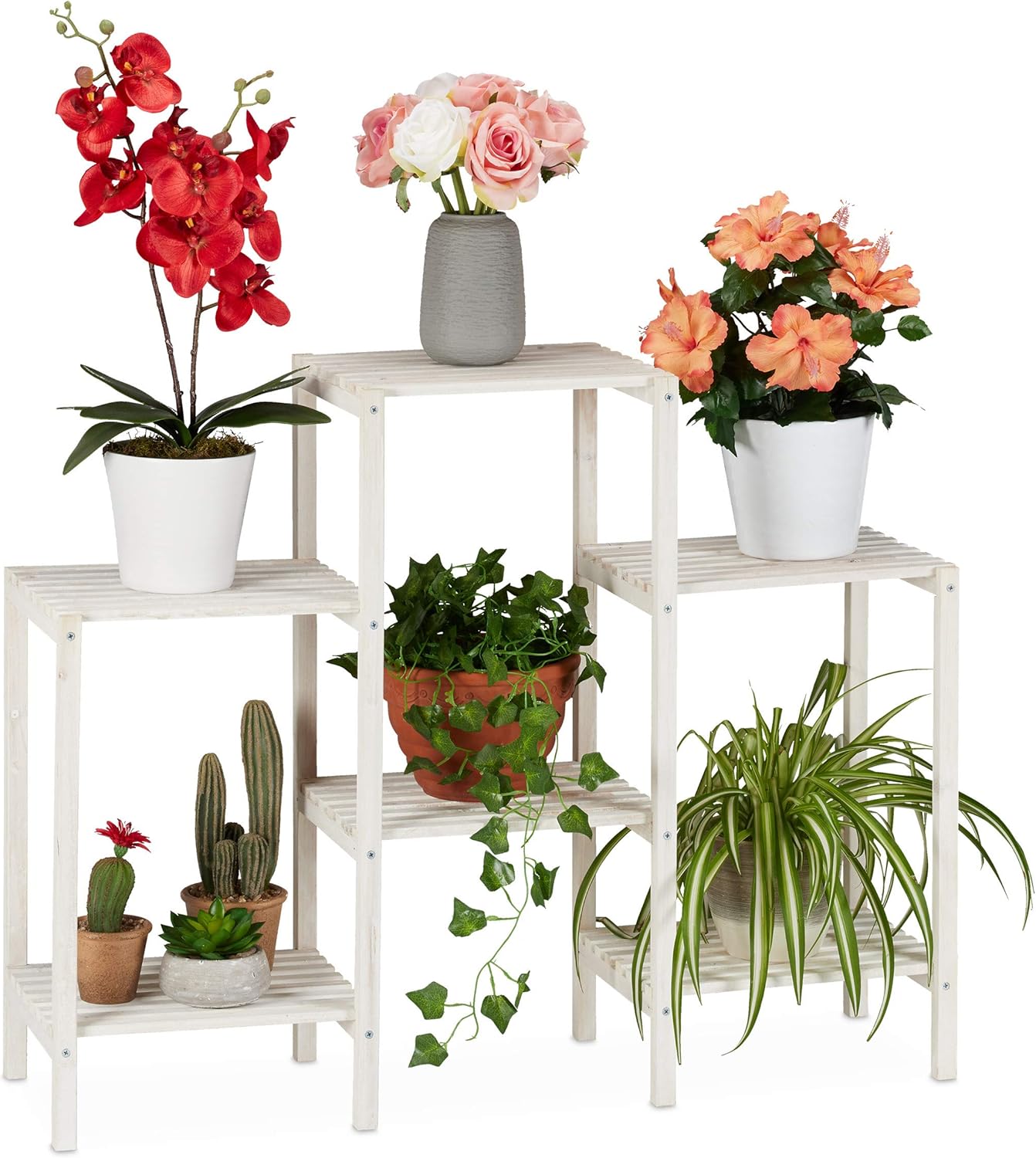 Blumenregal mit 6 Ablagen, Medium