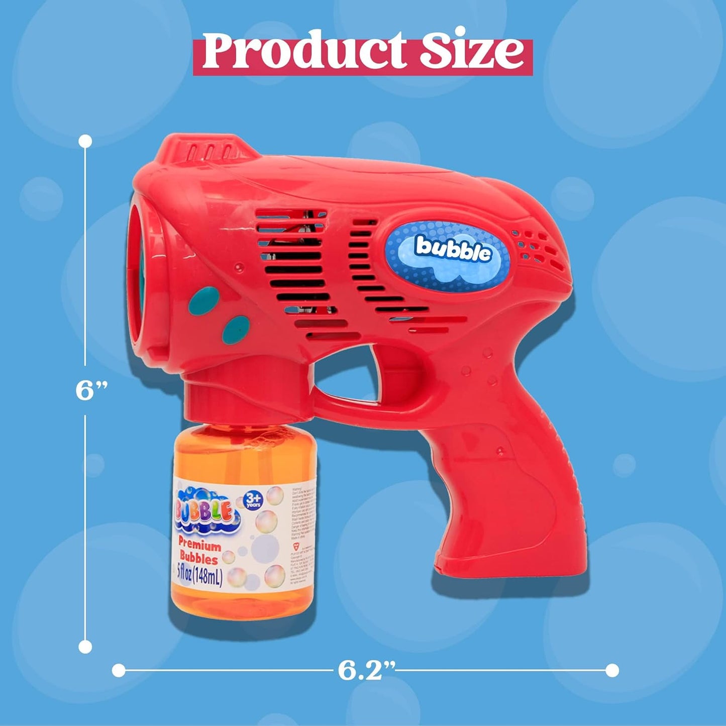Seifenblasenpistolen-Set für Kinder, Blau+rot