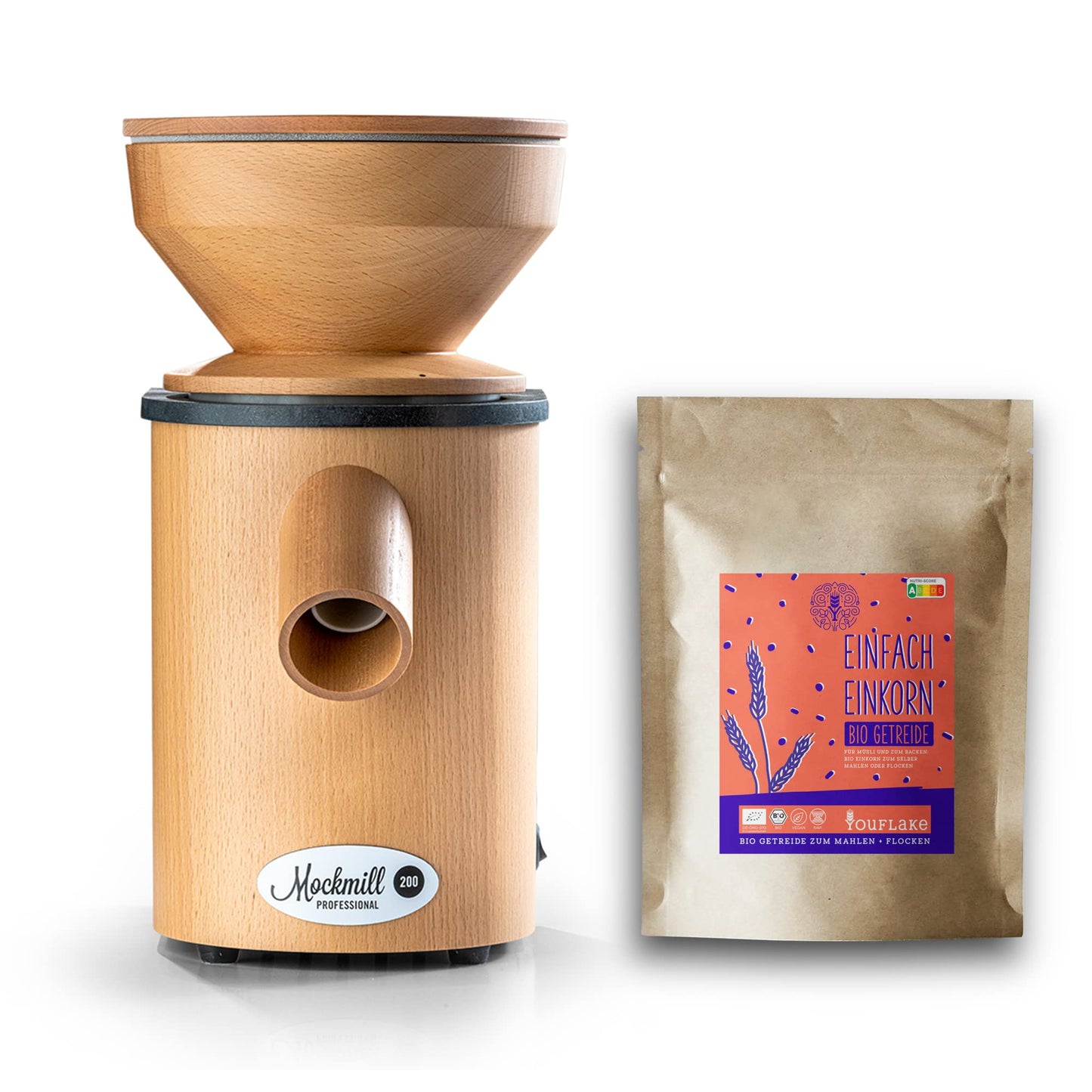 Getreidemühle Professional 200 + Bio Einkorn 2,5 kg, Professional 200 + 2.5 kg Bio Einkorn