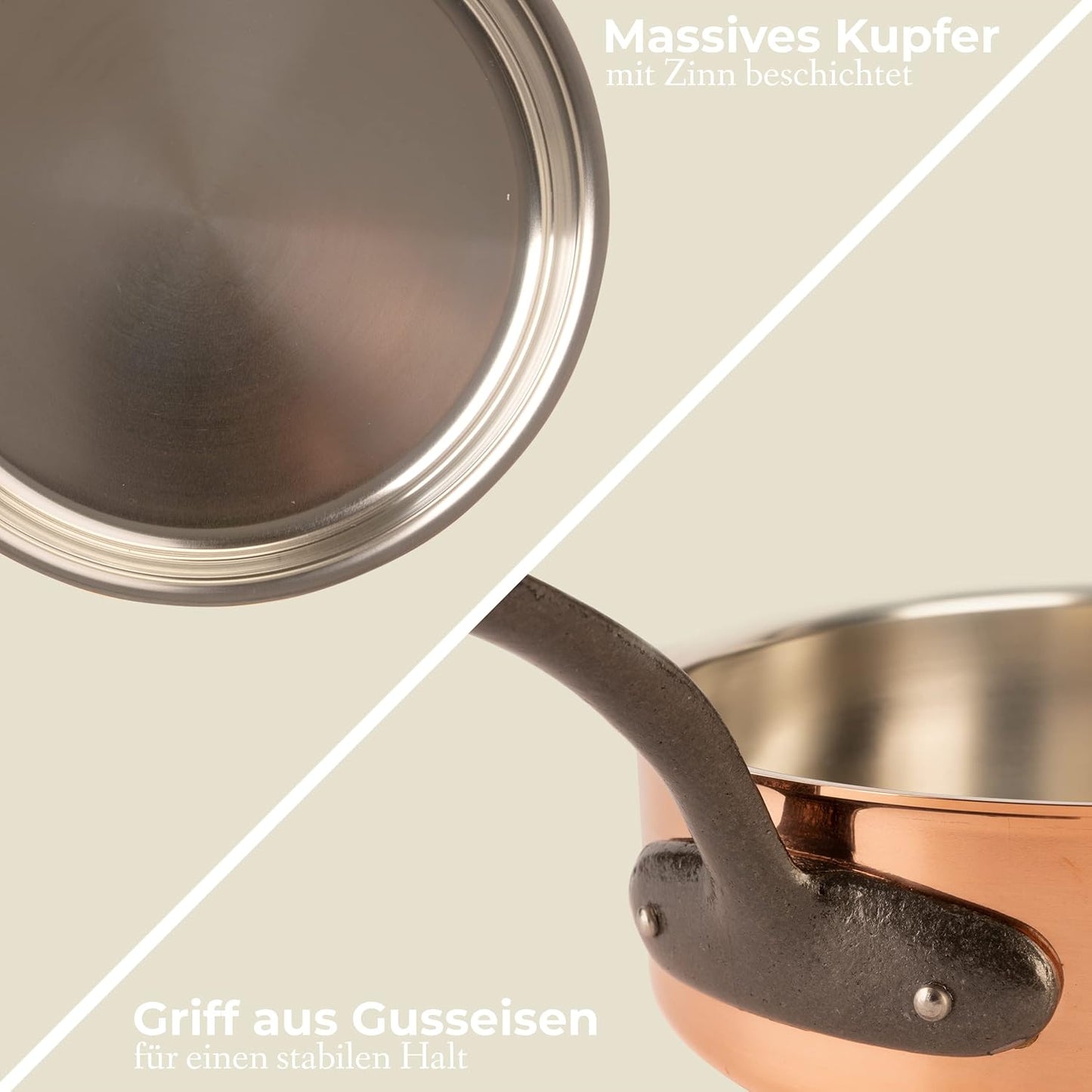 Schmorpfanne mit Gusseisengriff, 20 cm