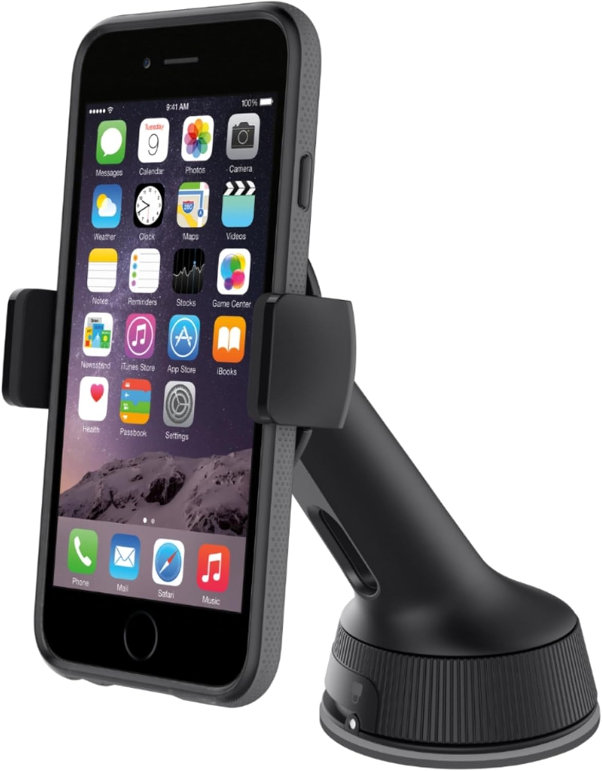 Universal-Kfz-Halterung für Smartphones, Halterung für Windschutzscheibe / Armaturenbrett, Single