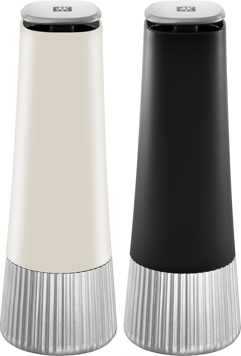Gewürzmühlen-Set mit Keramikmahlwerk, Set Schwarz und Weiß
