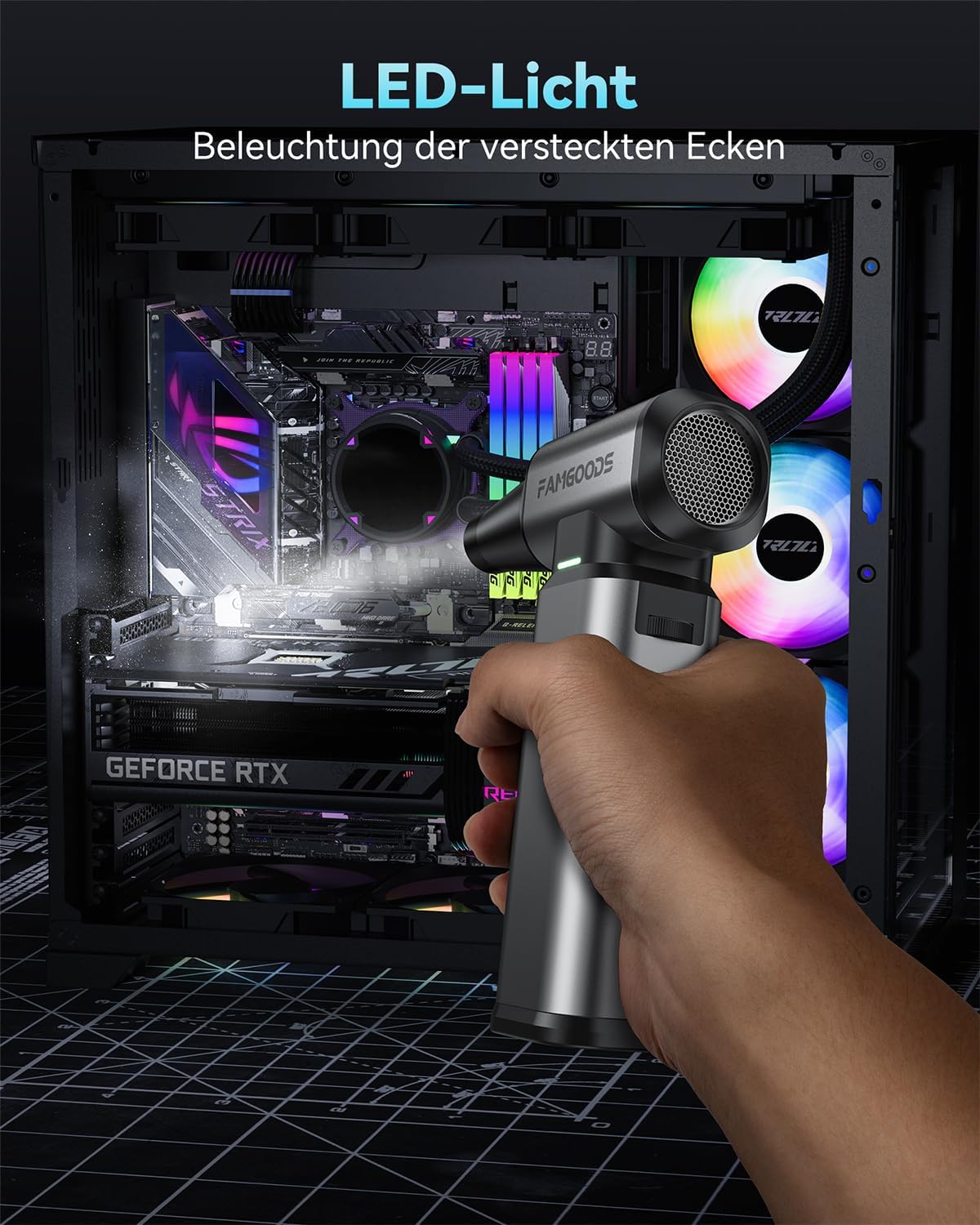 Elektrisches Druckluft-Handgebläse 180000 U/min, W17