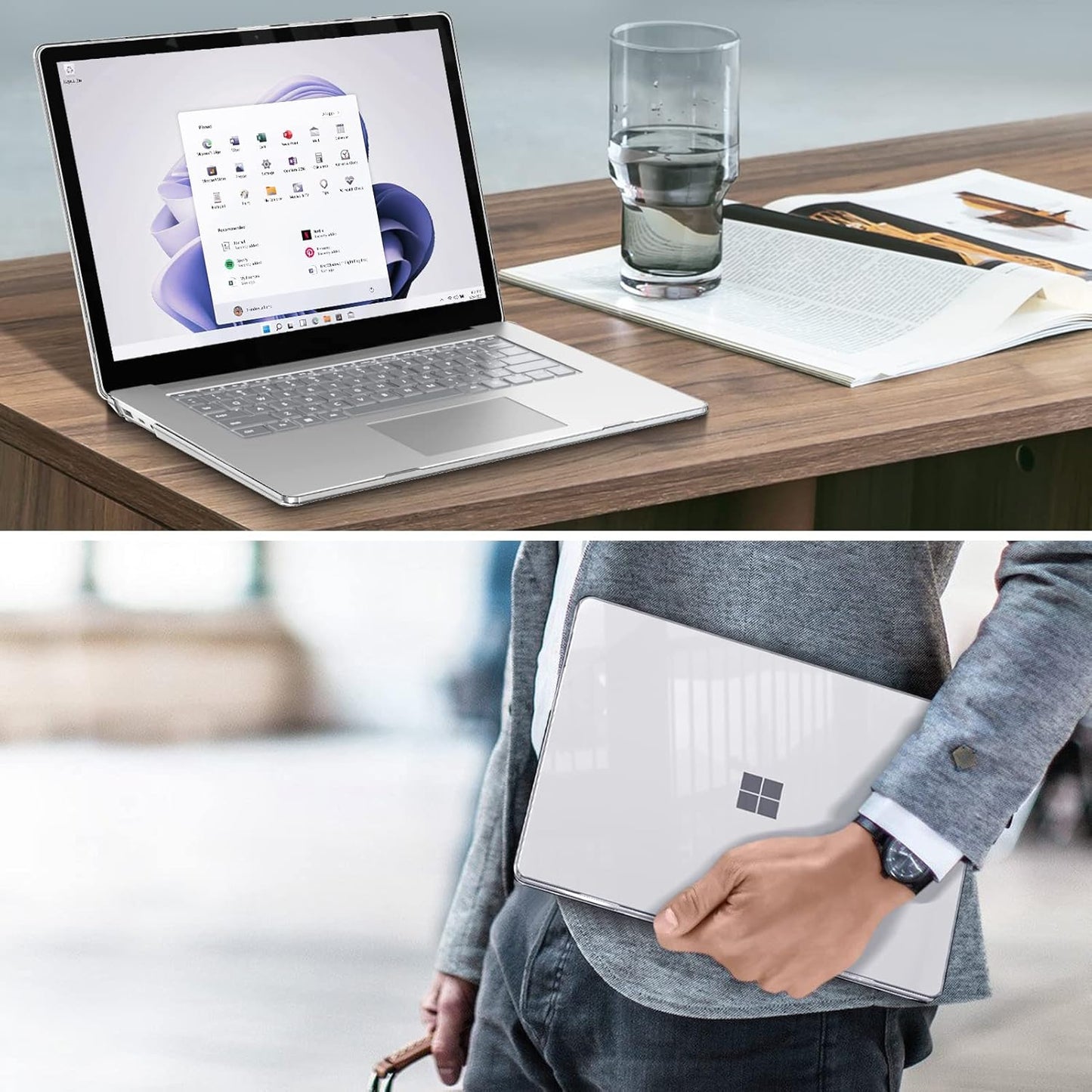 Hartschale für 15 Zoll Surface Laptop 3/4/5, *Transparent