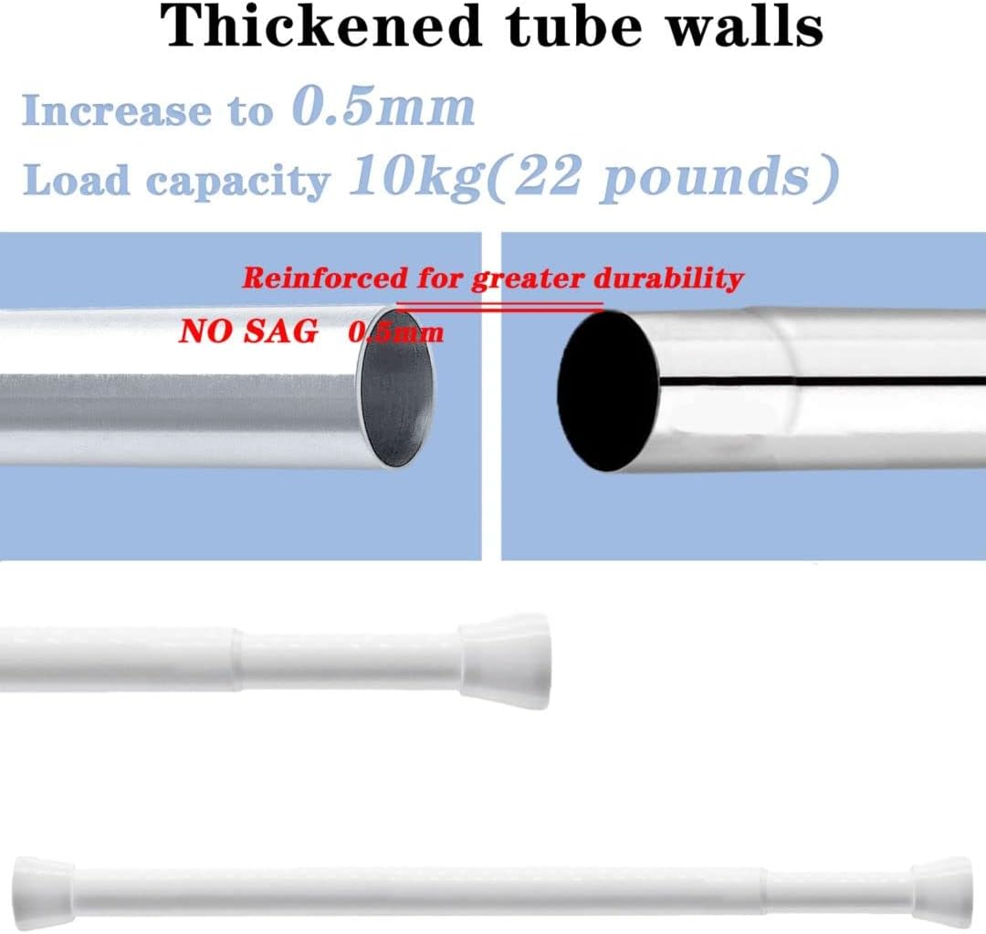 Teleskop-Duschstange ohne Bohren (110-200 cm), Weiß 110-200CM(1 Stück)