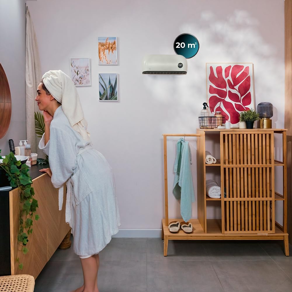 Badezimmer-Keramikheizer 2000 W mit LCD & Fernbedienung, Max + Bildschirm
