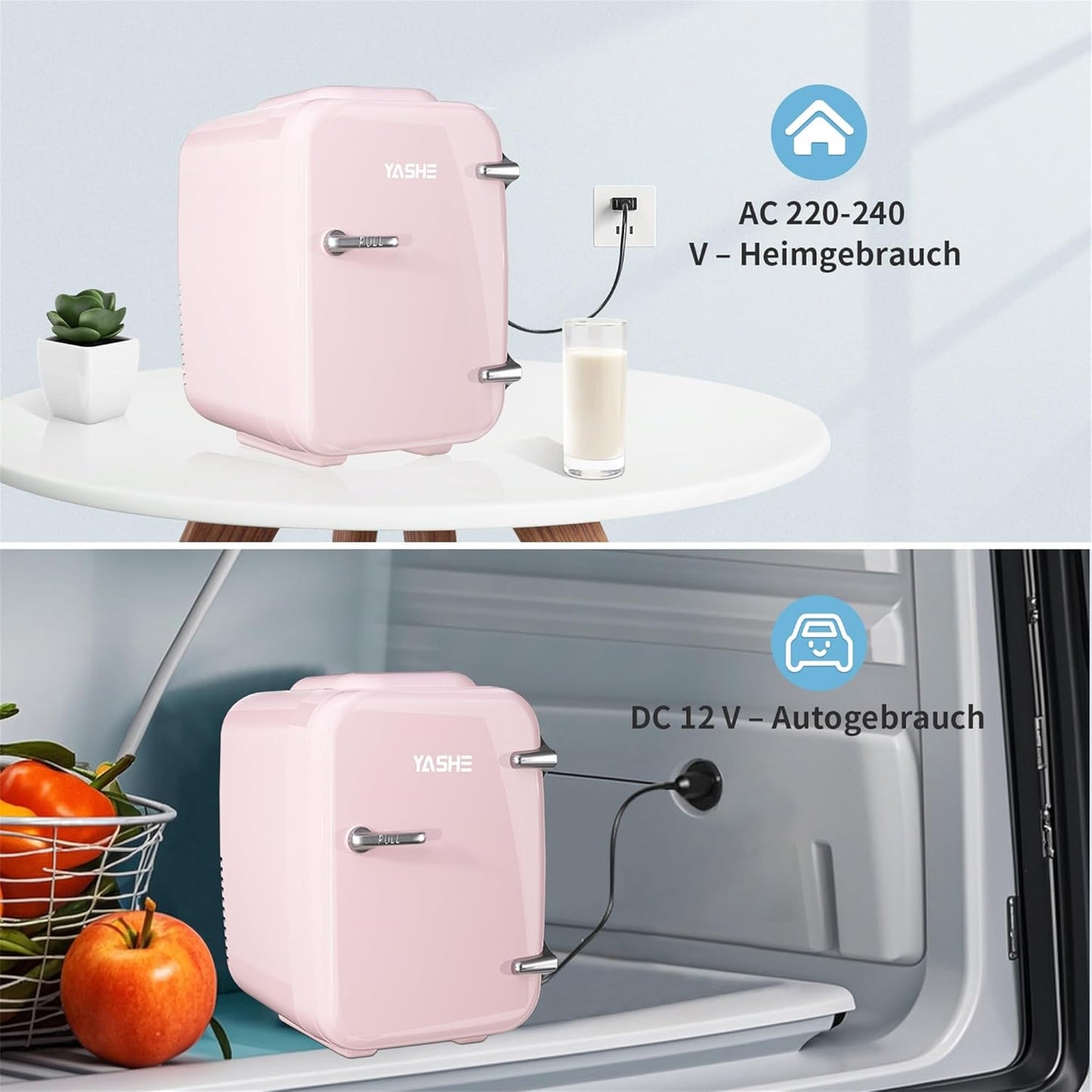 Mini-Kühlschrank, Rosa