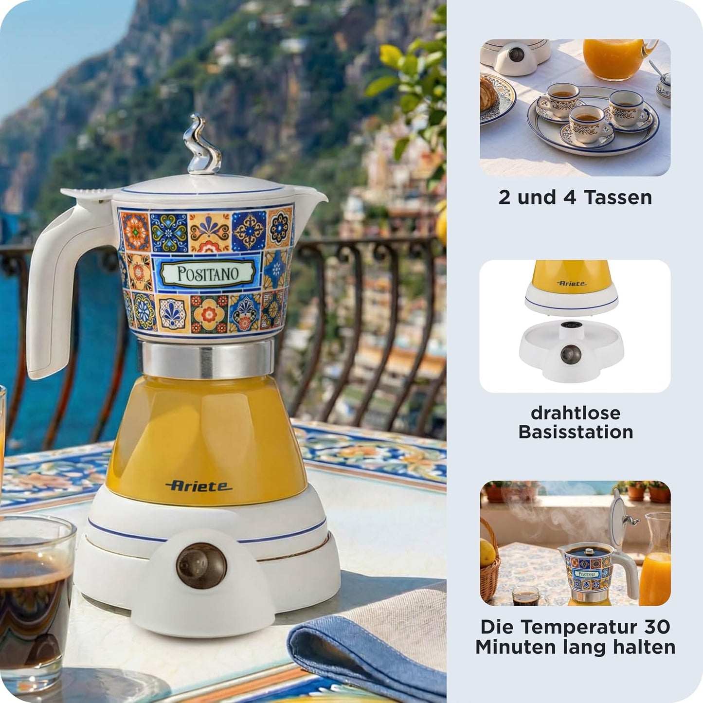 Elektrischer Espressokocher Aroma Positano 400W