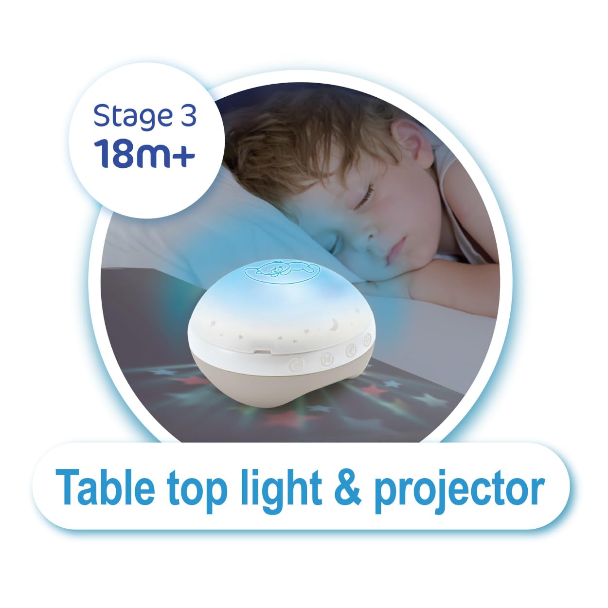 3-in-1 Musik-Mobile mit Lichtprojektor, Pink