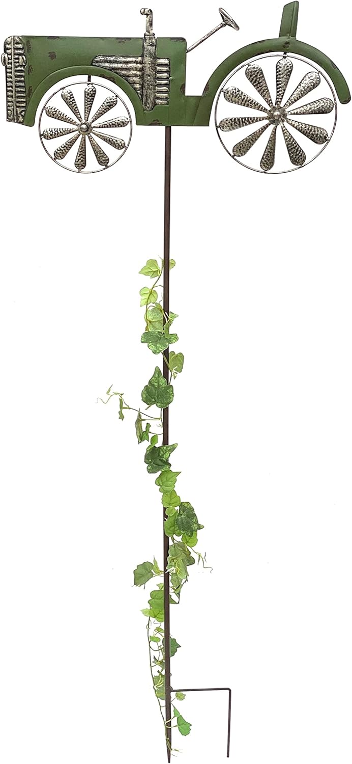 Gartenstecker Traktor mit Windspiel 96005