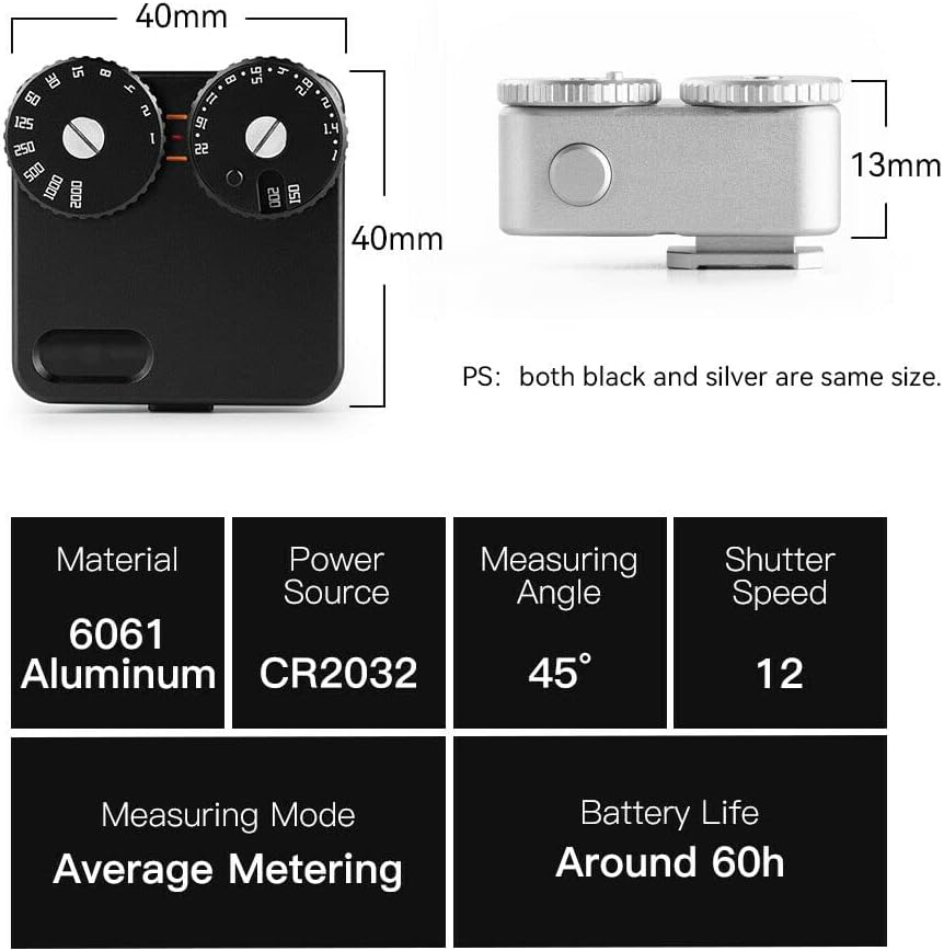 Light Meter II für klassische Kameras, Schwarz