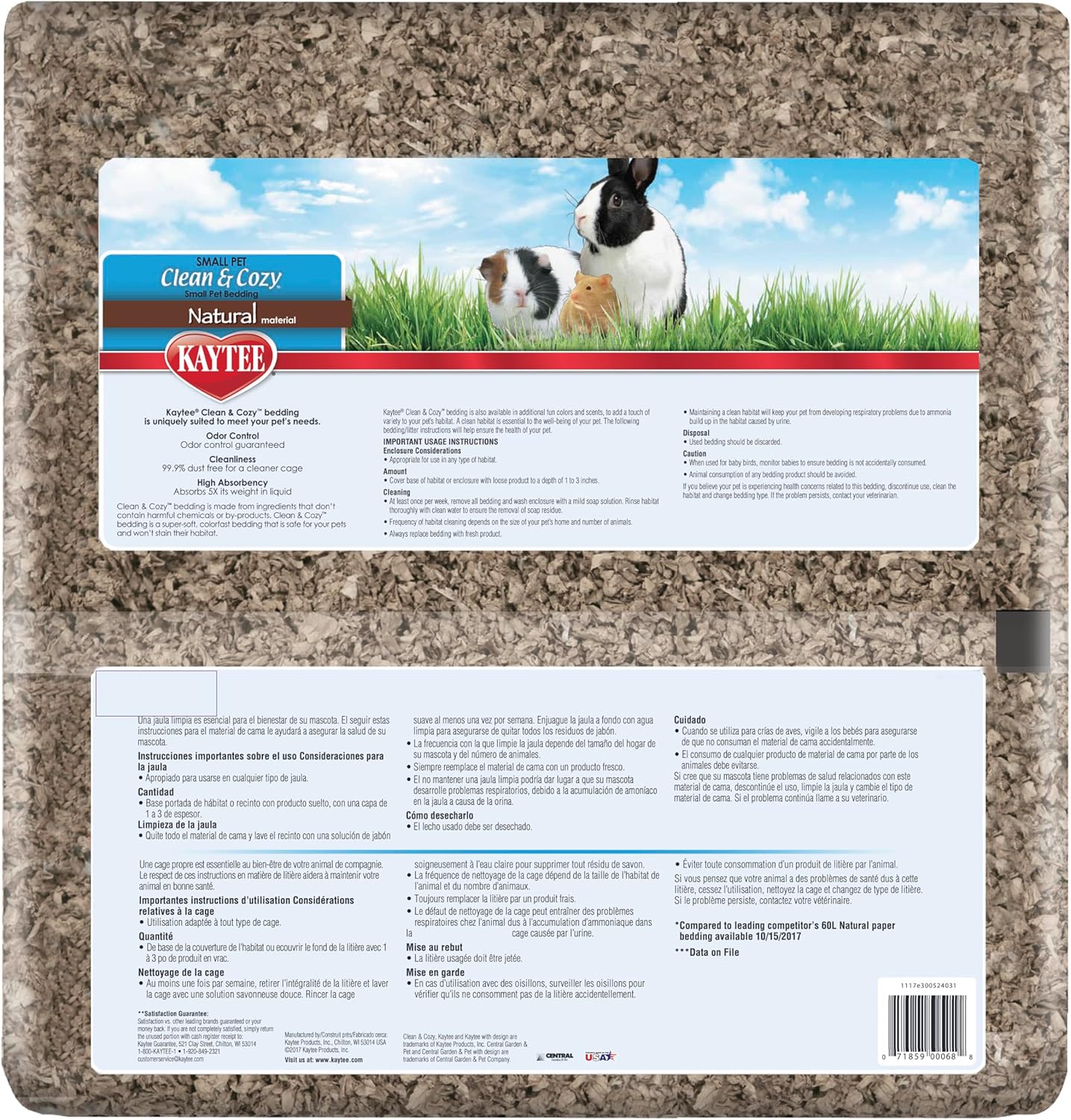 Superpet Clean & Cozy Papierstreu, Natürlich 72 Liter