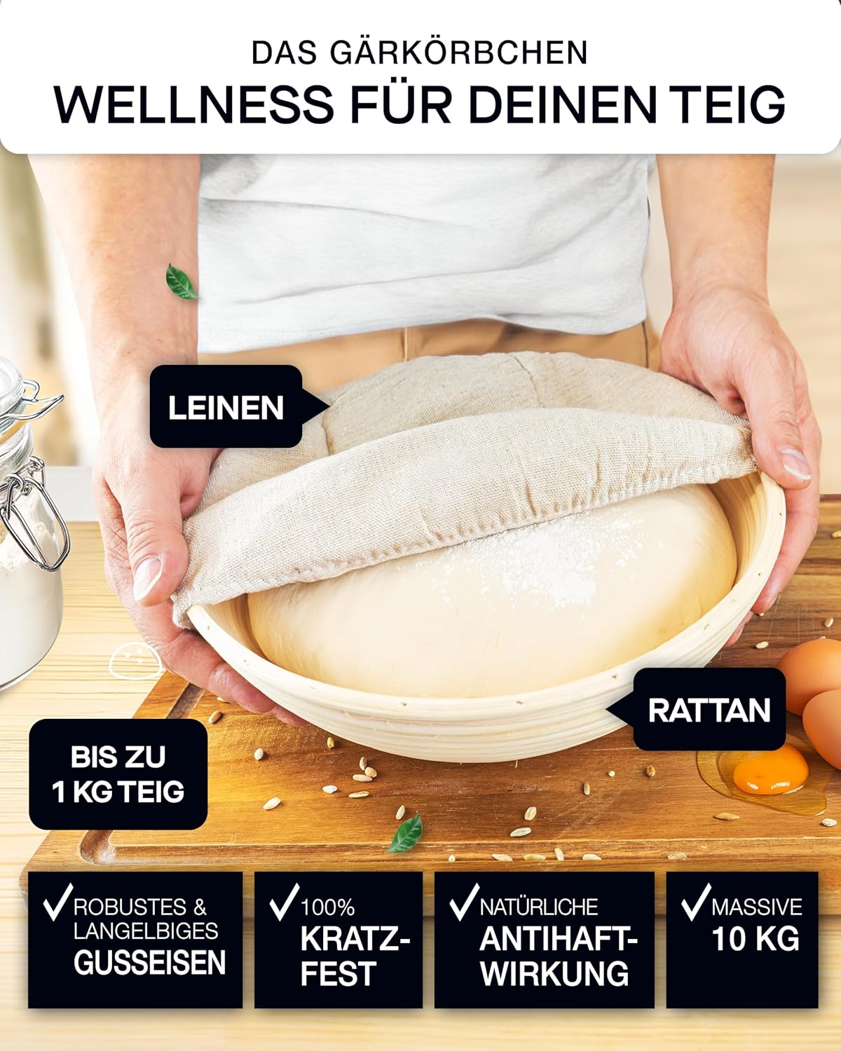 Brotbacktopf-Set mit Zubehör