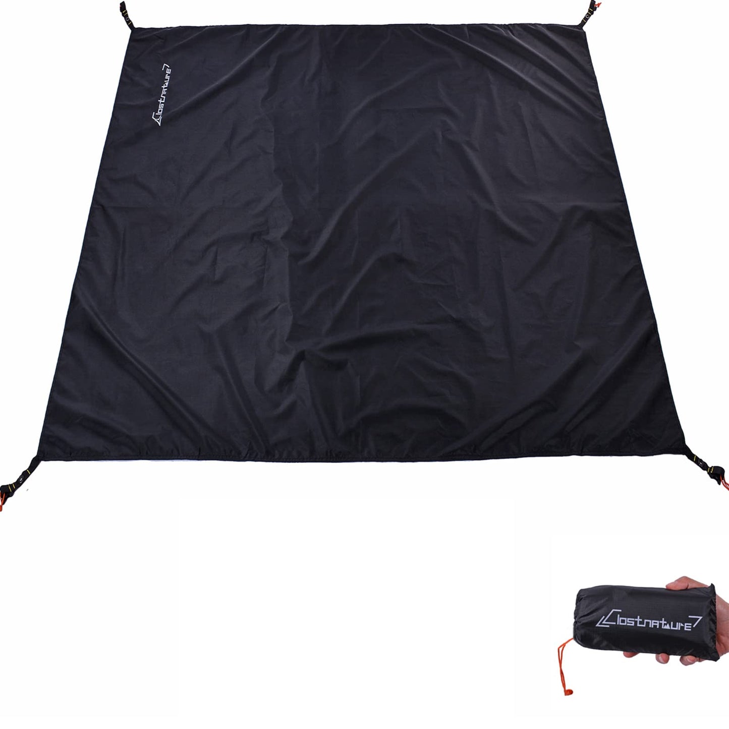 Wasserdichte Zeltunterlage, Schwarz 220 × 150 CM