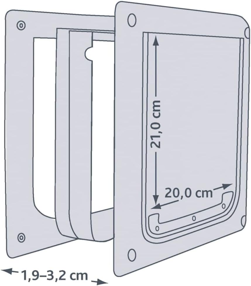 2-Wege Freilauftür, Extra Small - Small