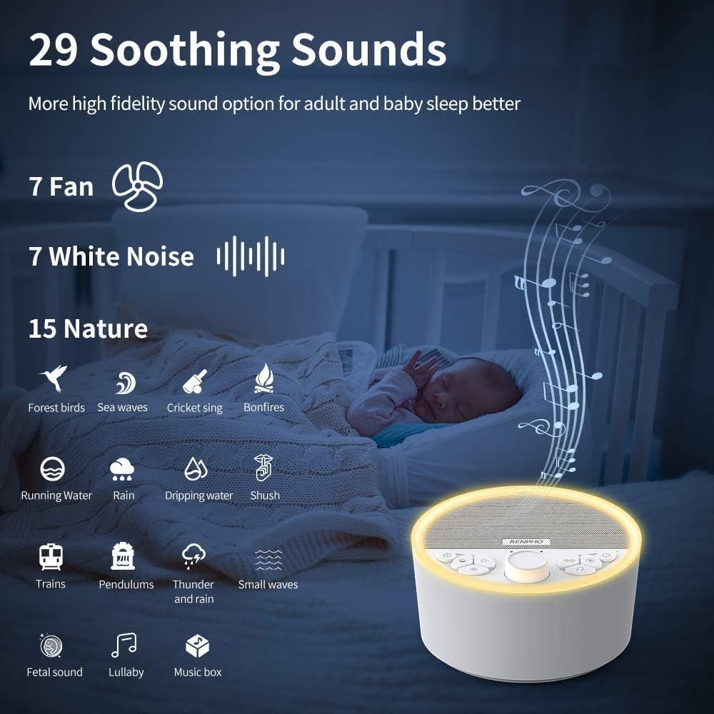 White Noise Sound Machine WNM009-WH, WNM009-WH