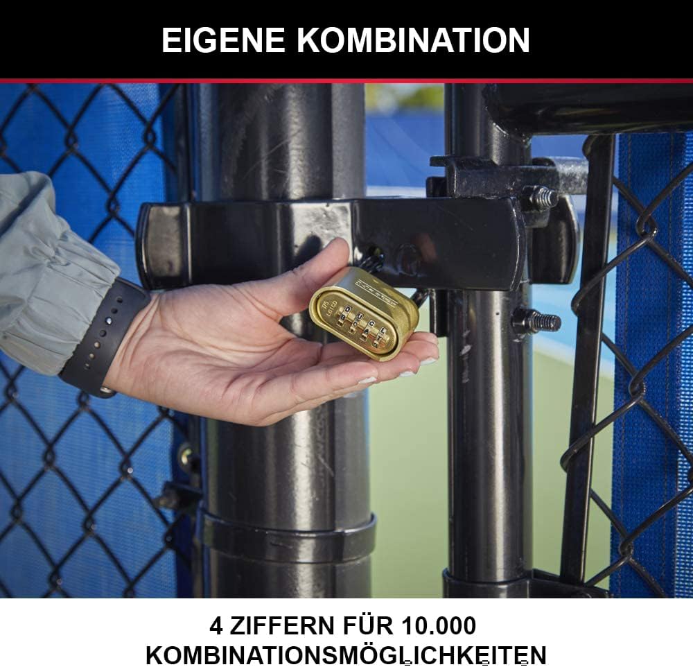 Zahlenschloss aus Zink 175EURDLH, Länger Bügel + Kombi