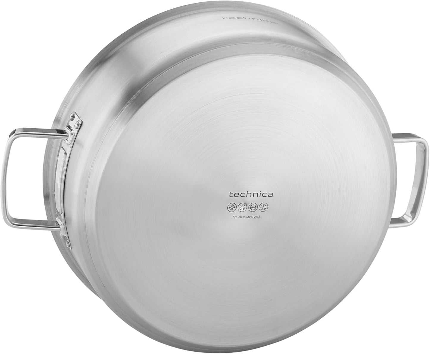 Induktionstopf 11,2 l Edelstahl 36 cm mit Deckel, 36 cm