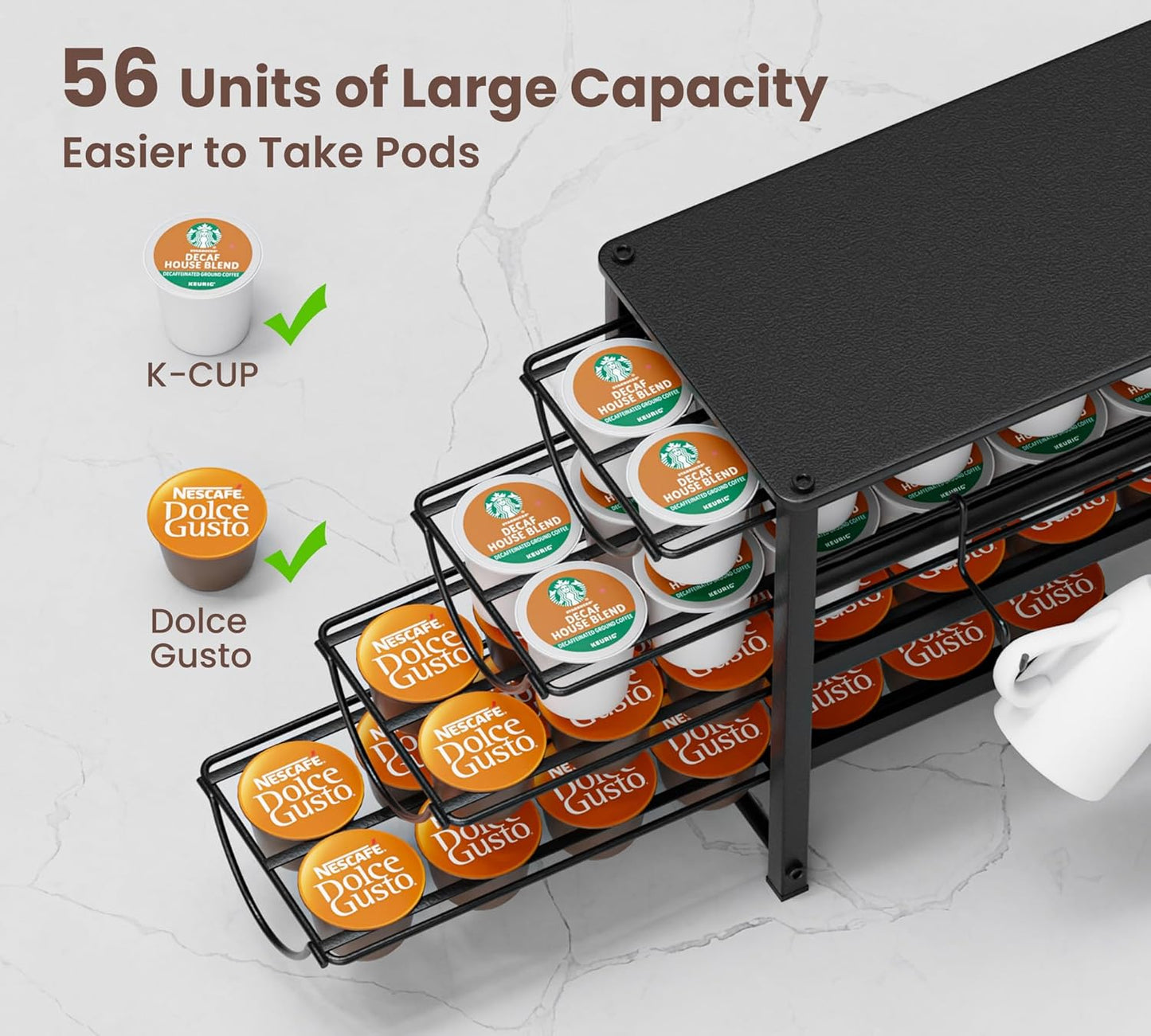 Kapselhalter für Dolce Gusto, 56 Kaffeekapseln