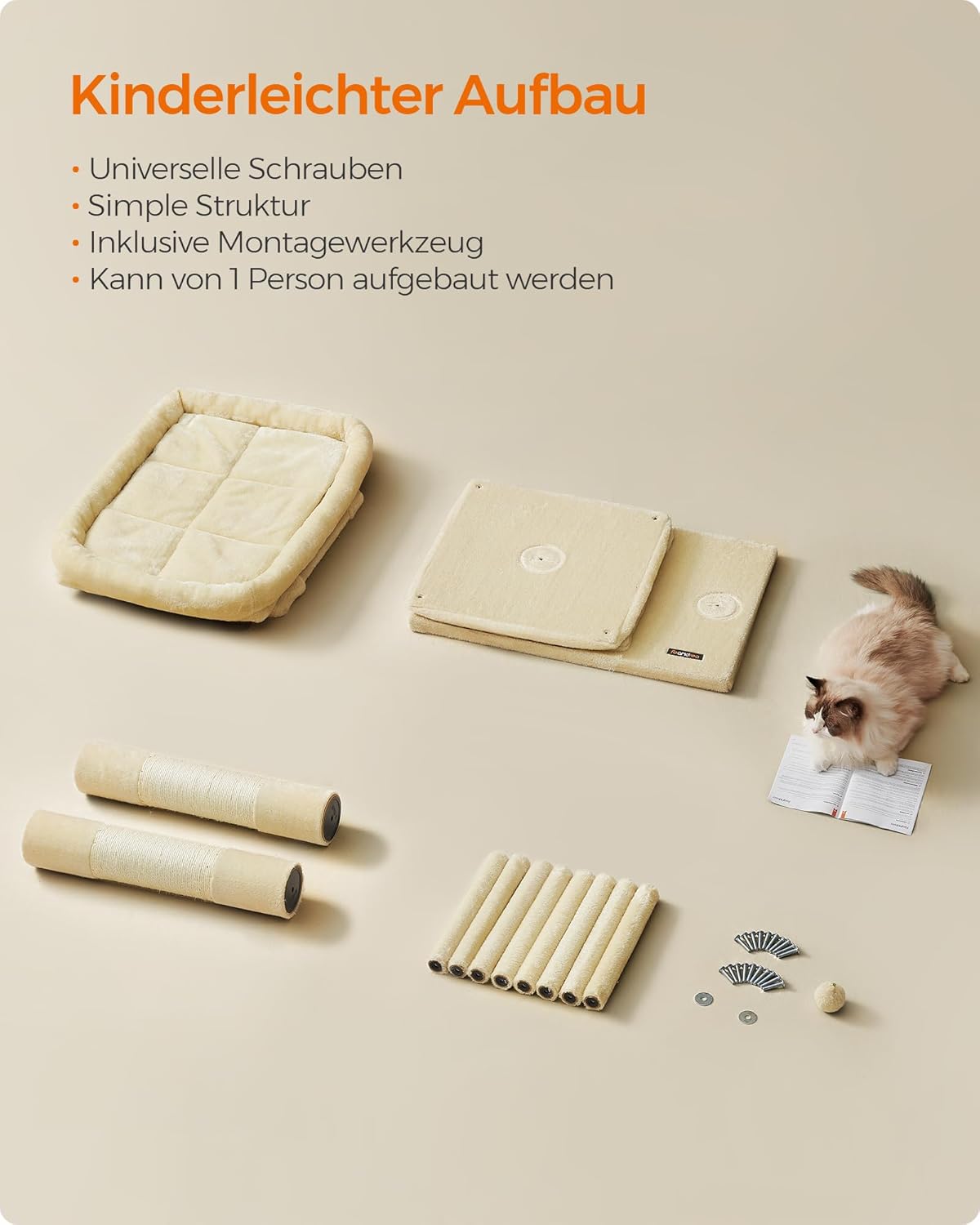 Kratzbaum PCT614M01, Beige XL (68 x 48 x 101 cm)