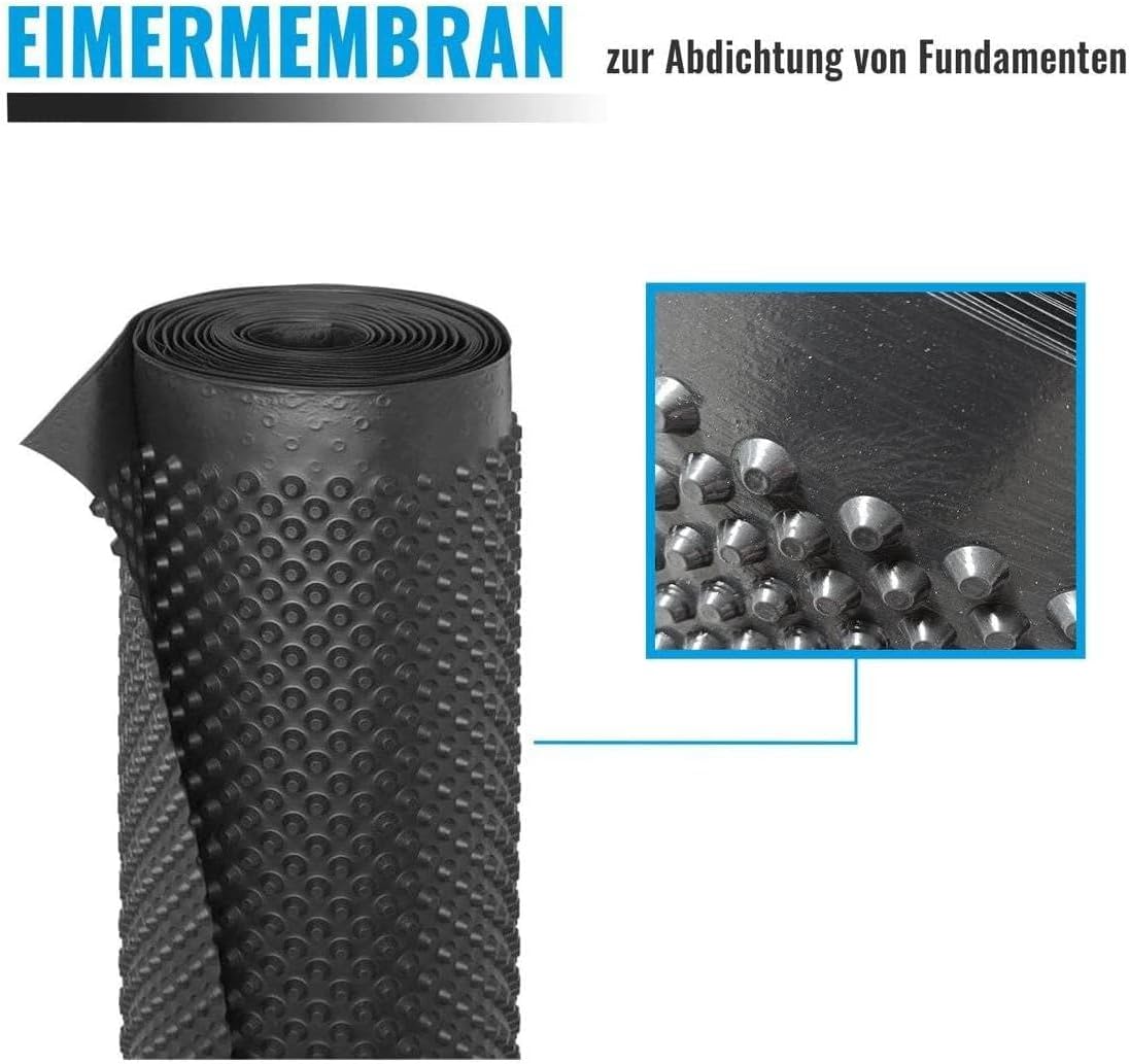 Noppenfolie Drainage- und Mauerschutzbahn, 0,5m x 20m