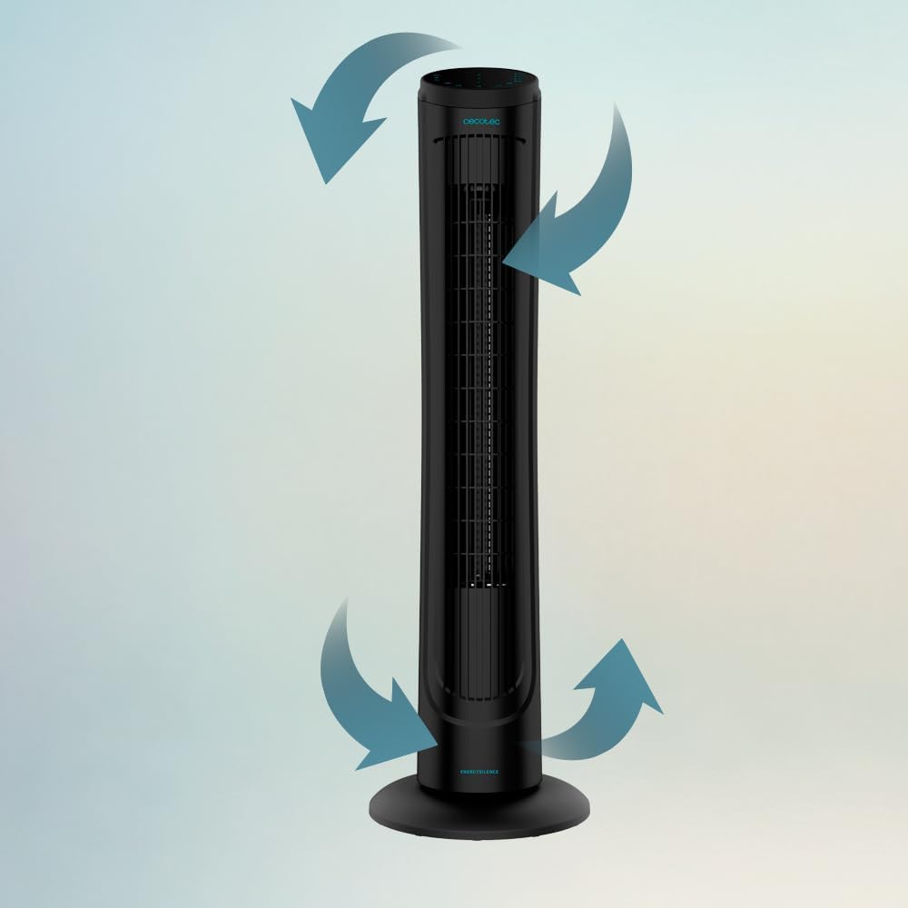 Turmventilator EnergySilence 9090 Skyline, Höhe 40" | Fernbedienung / Grauschwarz