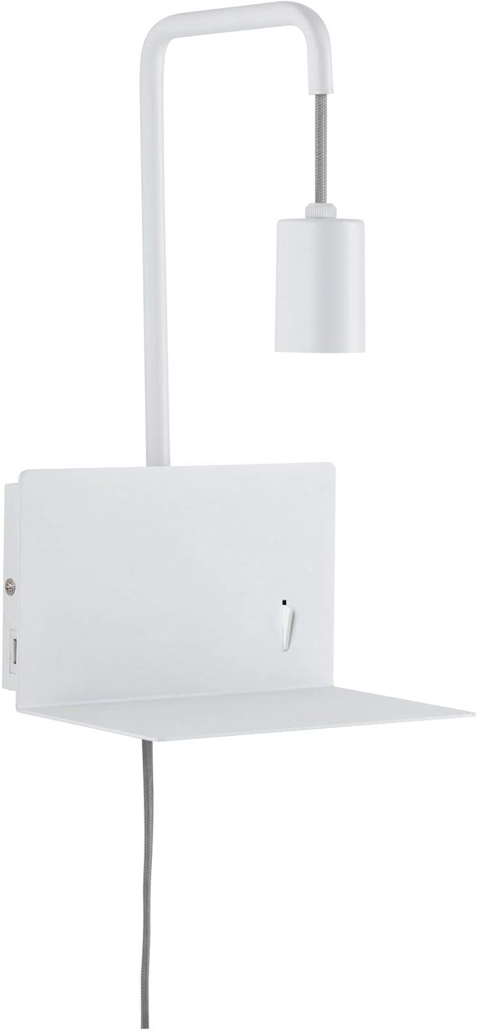Calvani Wandleuchte mit Ablage, Weiss
