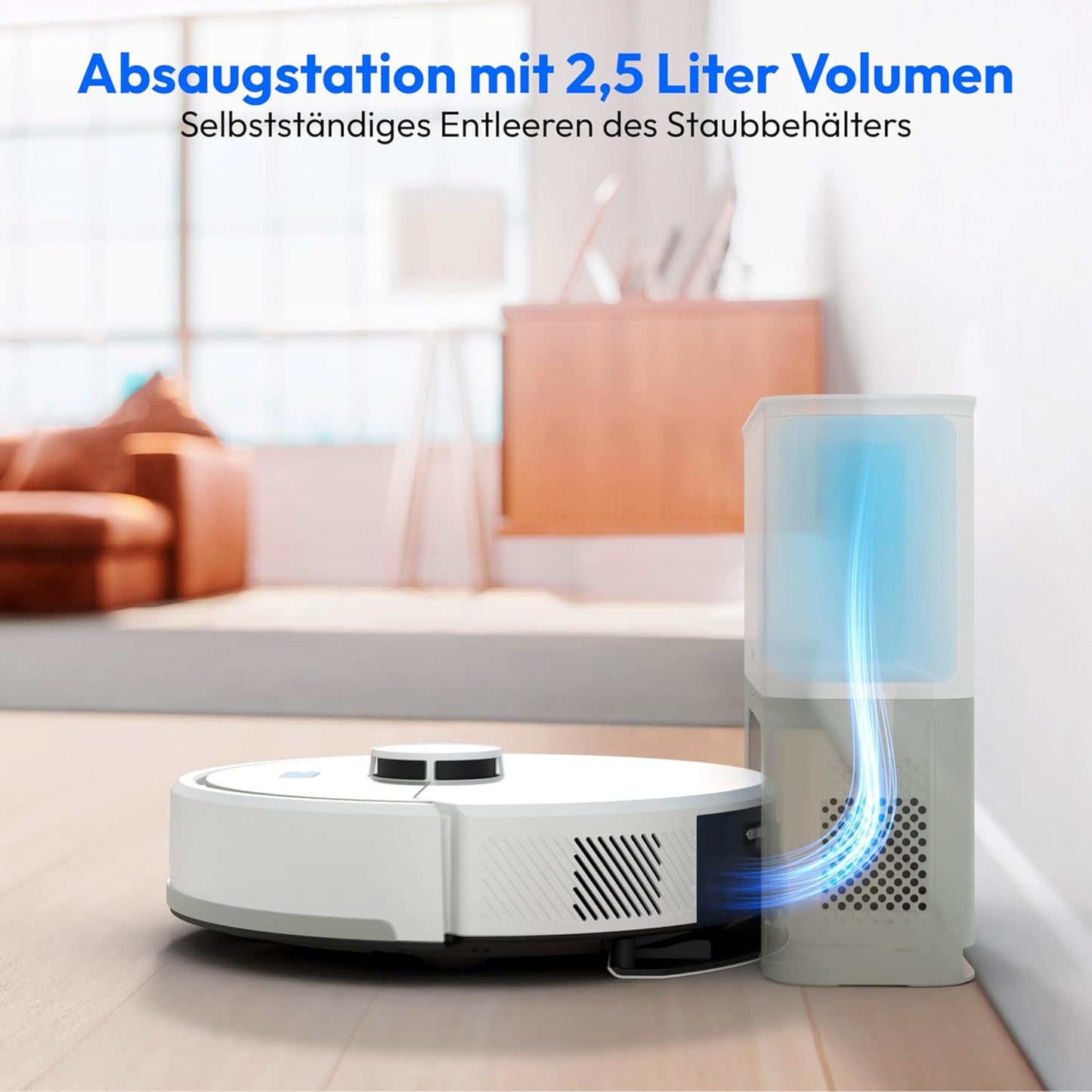 X22 SW+ Saugroboter mit Absaugstation & Wischfunktion, Grau