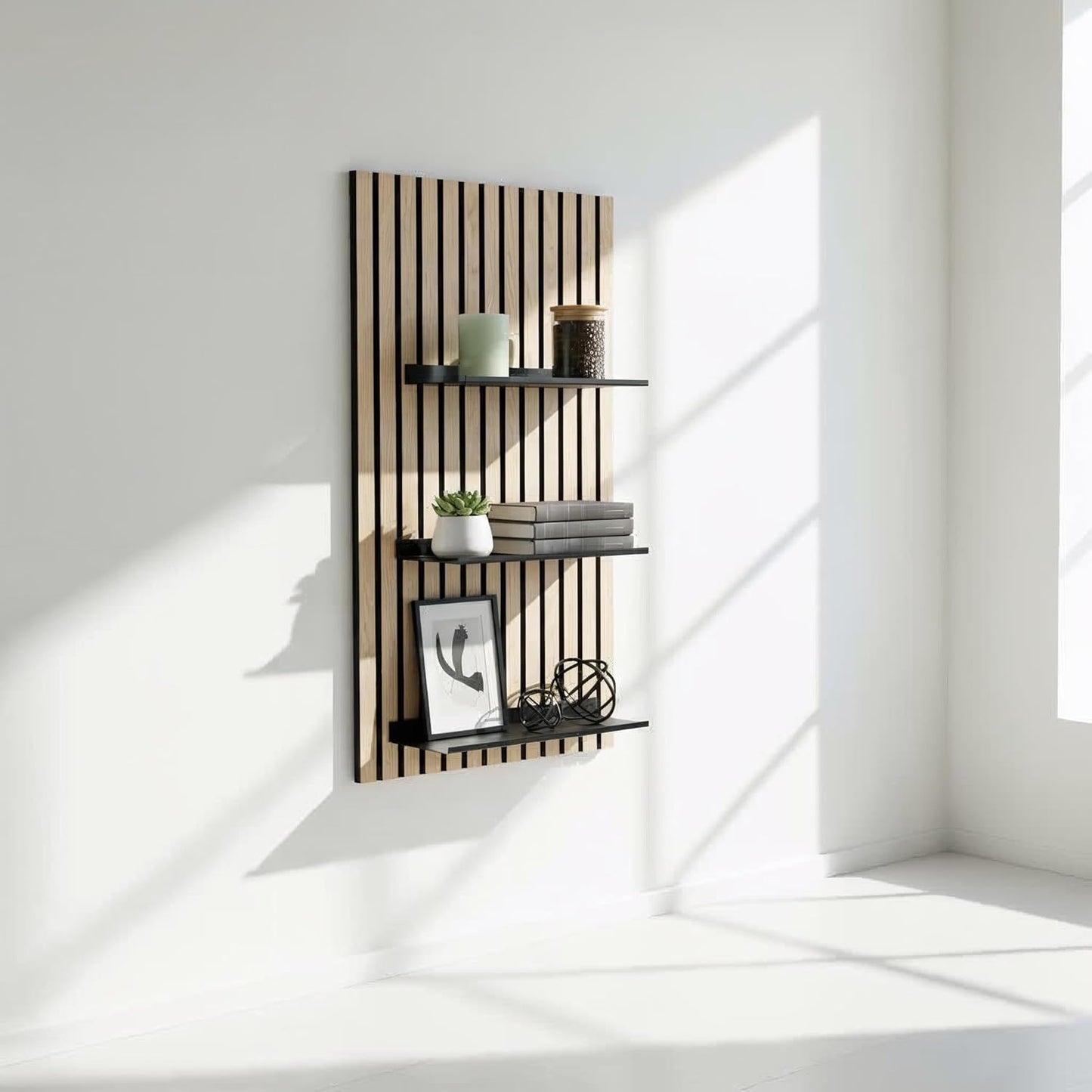 Wandorganizer für Akustikpaneele, Metallablage (klein) für Akustikpaneele hochkant