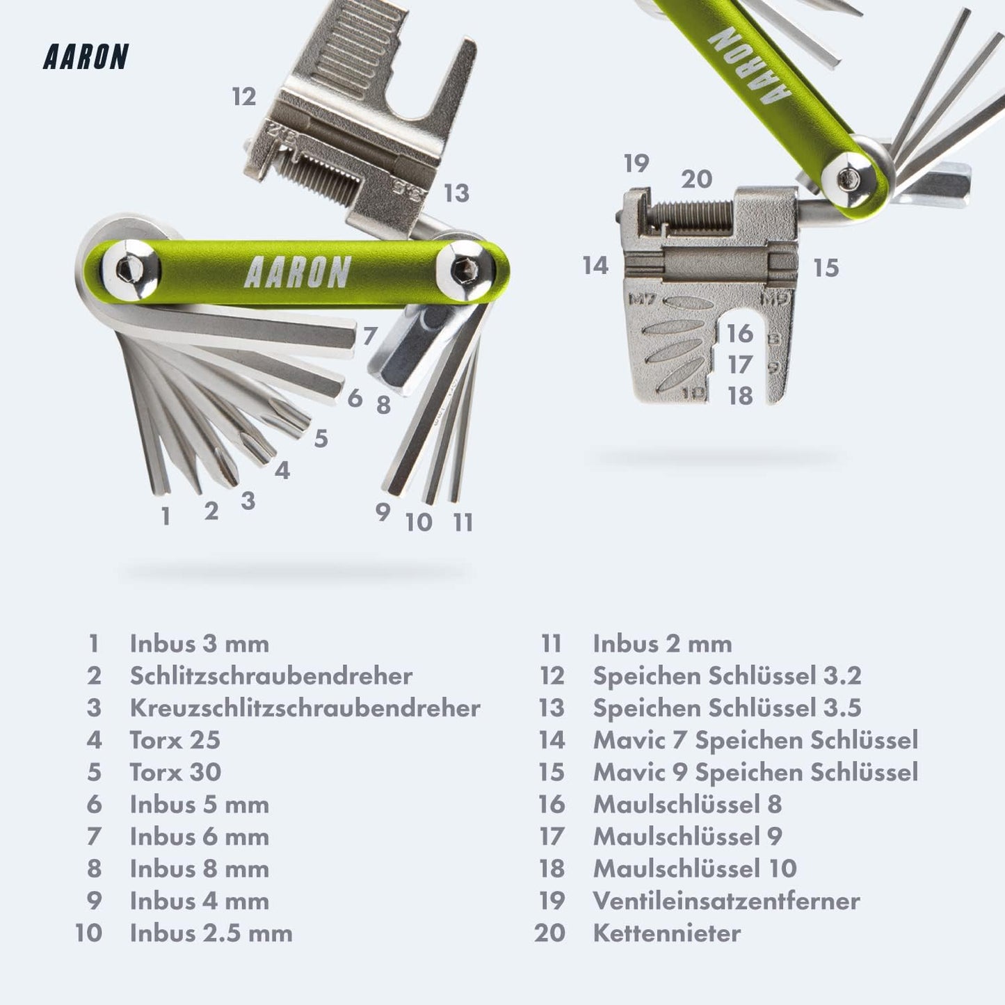 Velo Multitool, Grün