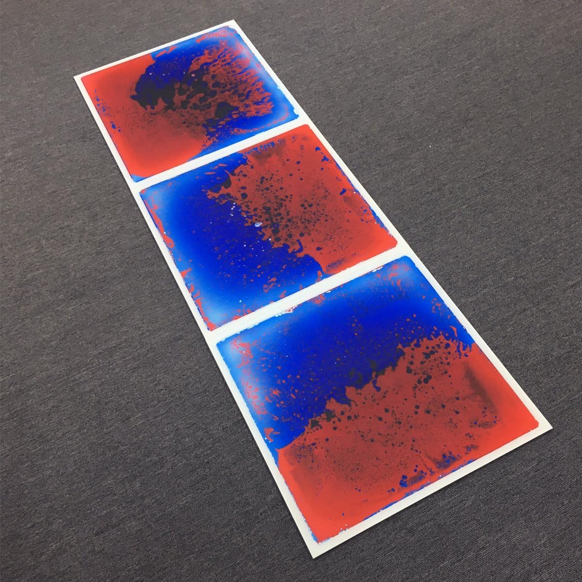 Flüssige Tanzboden-Spielmatte, 1 Puzzlestück, Rot-blau, 30x30x0.6 CM