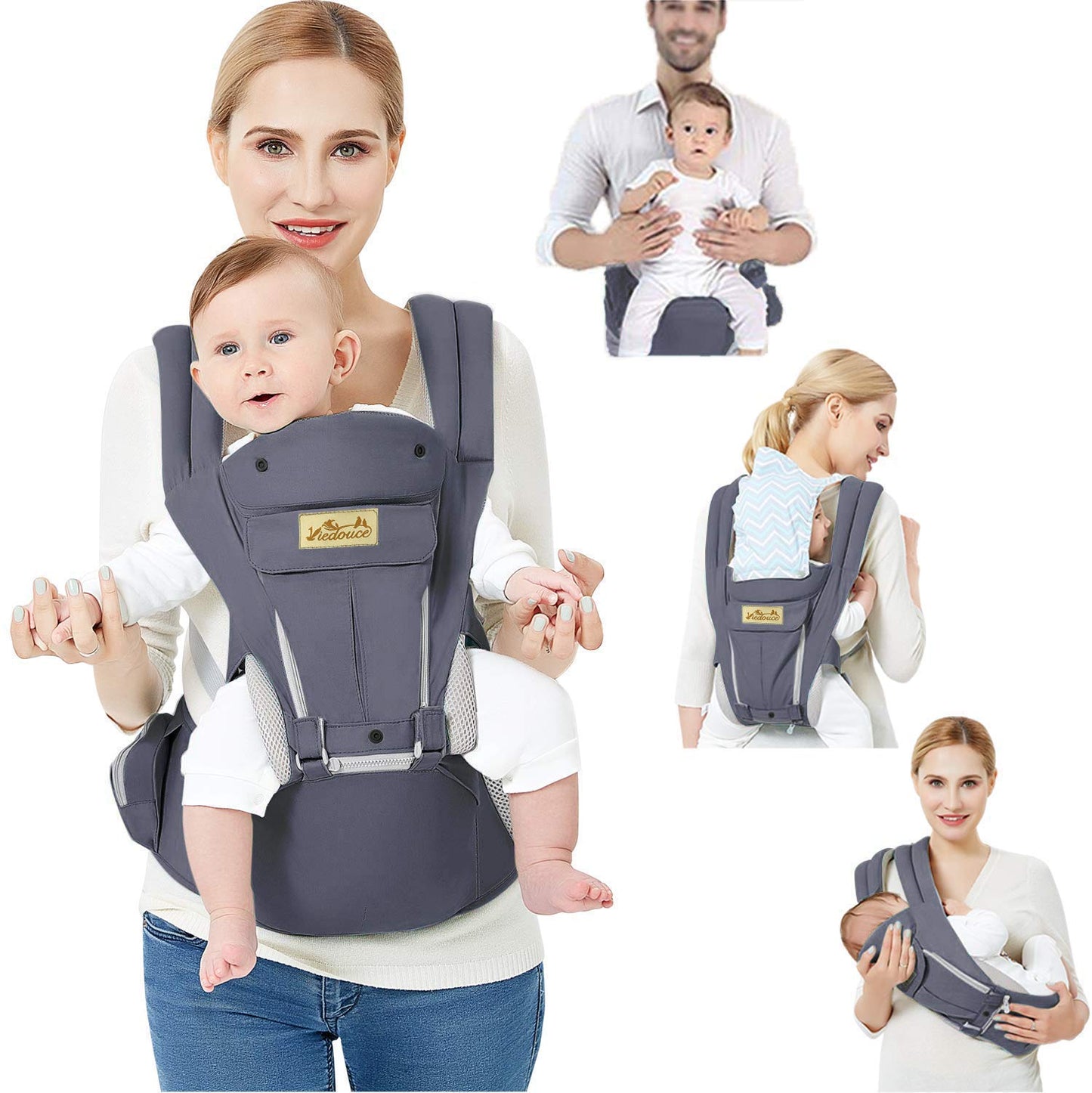 Ergonomische Babytrage mit Hüftsitz (3-48 Monate)