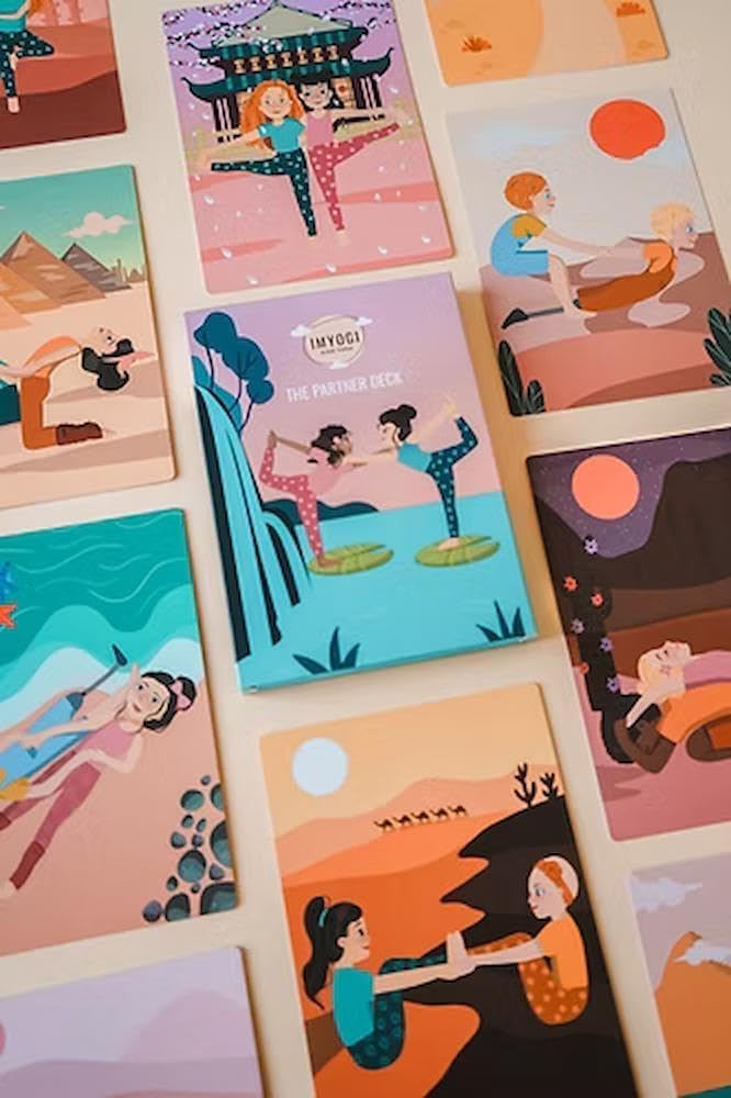 Partner Yoga Karten für Kinder