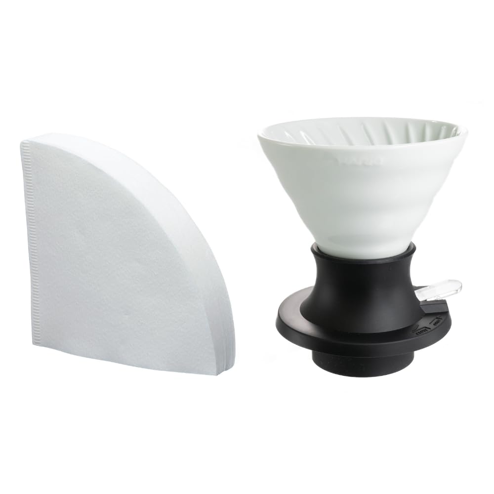 V60-02 Keramiktropfer + Filter, Size 02 Weiss