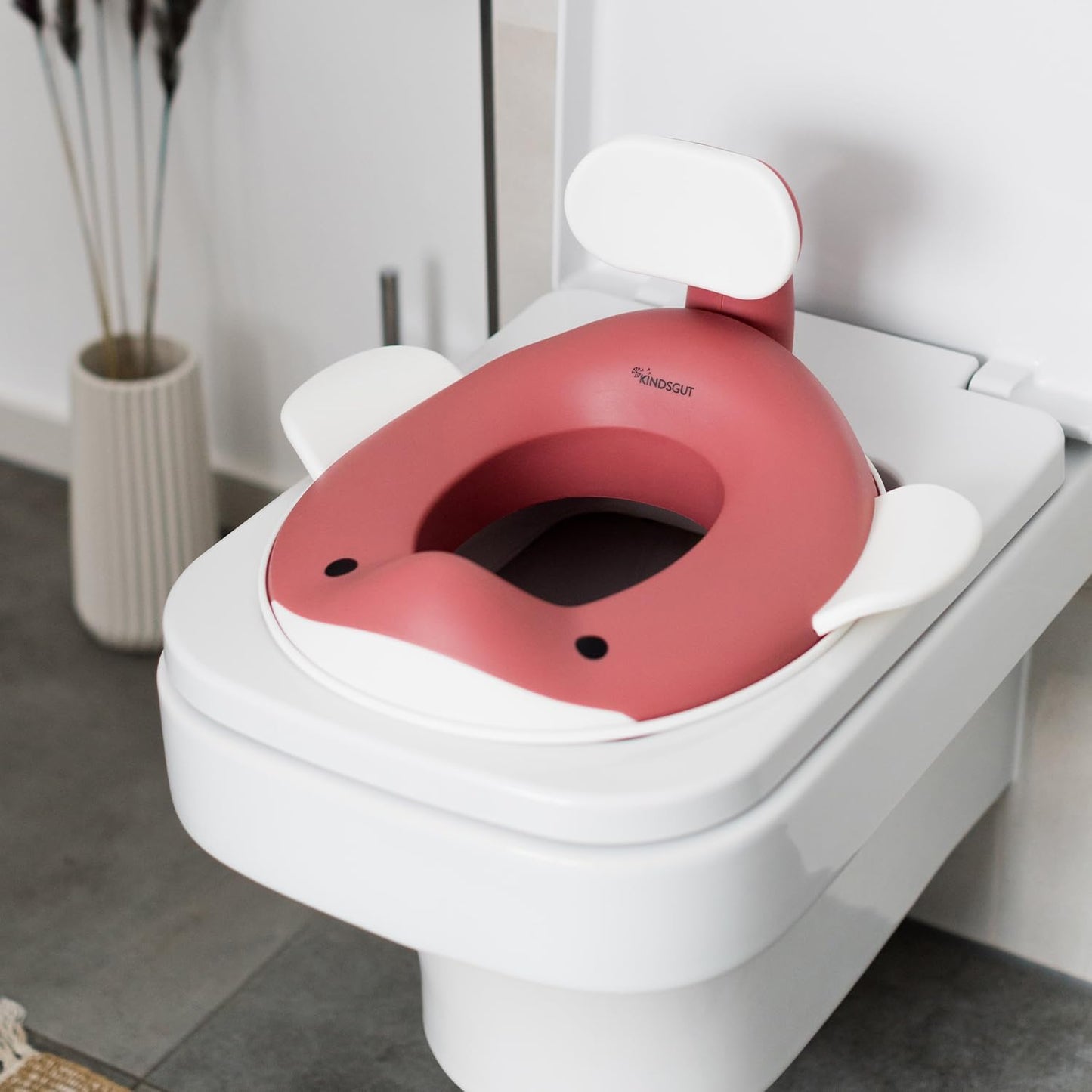 Toilettenaufsatz Wal, Altrosa