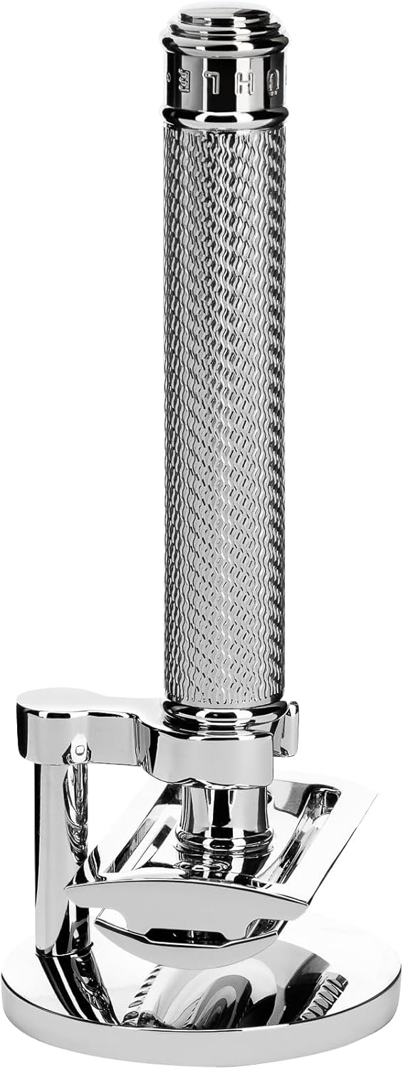Rasierset mit Rasierhobel Traditional R89 & Halter, Silber
