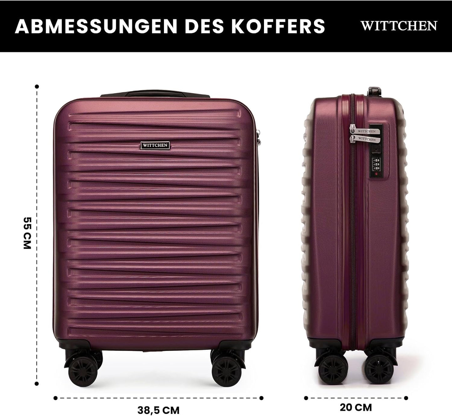 Skyspeed Line Hartschalen-Kabinenkoffer, Handgepäck Kastanienbraun