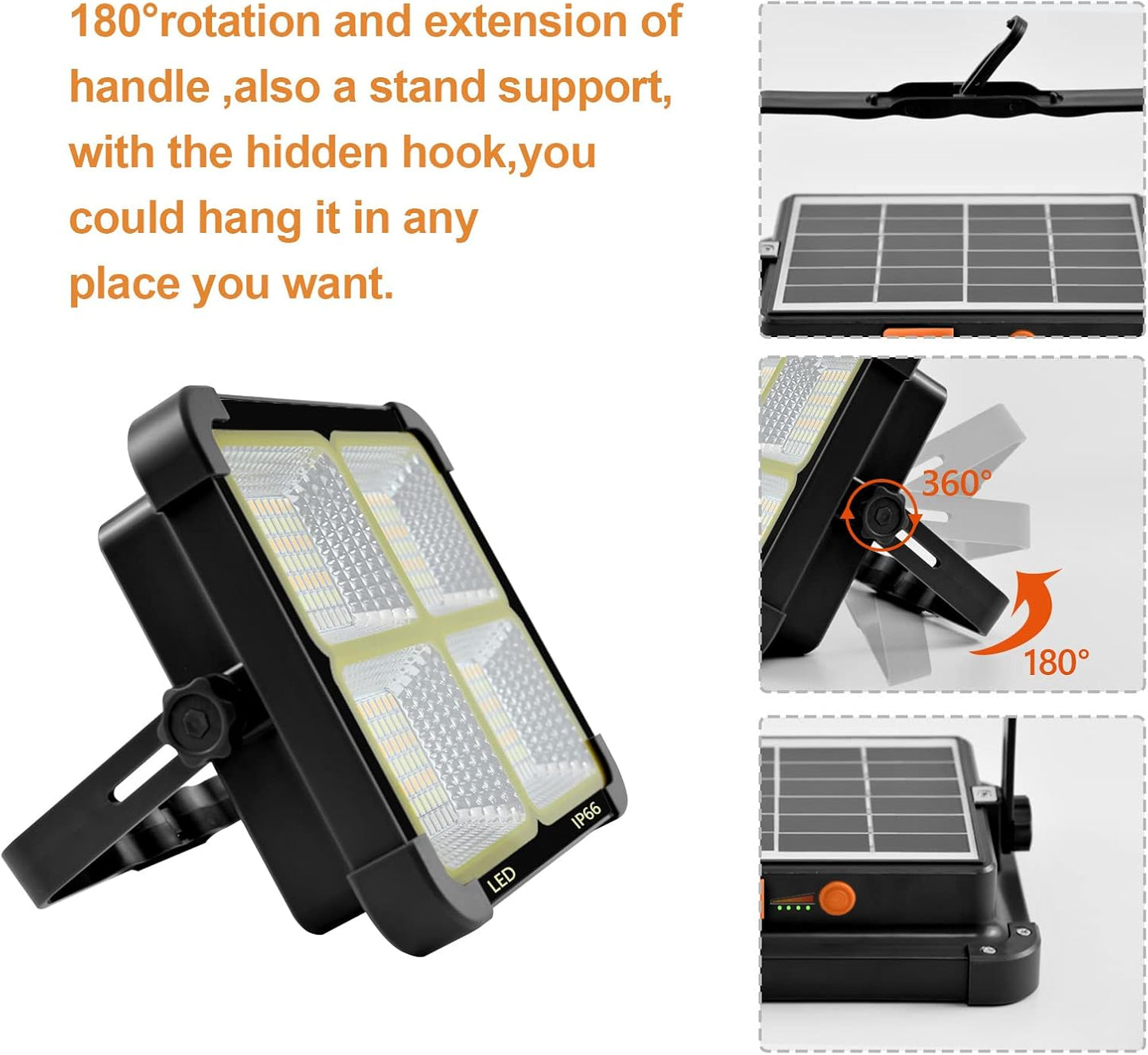 Solar-Arbeitslicht, Schwarz
