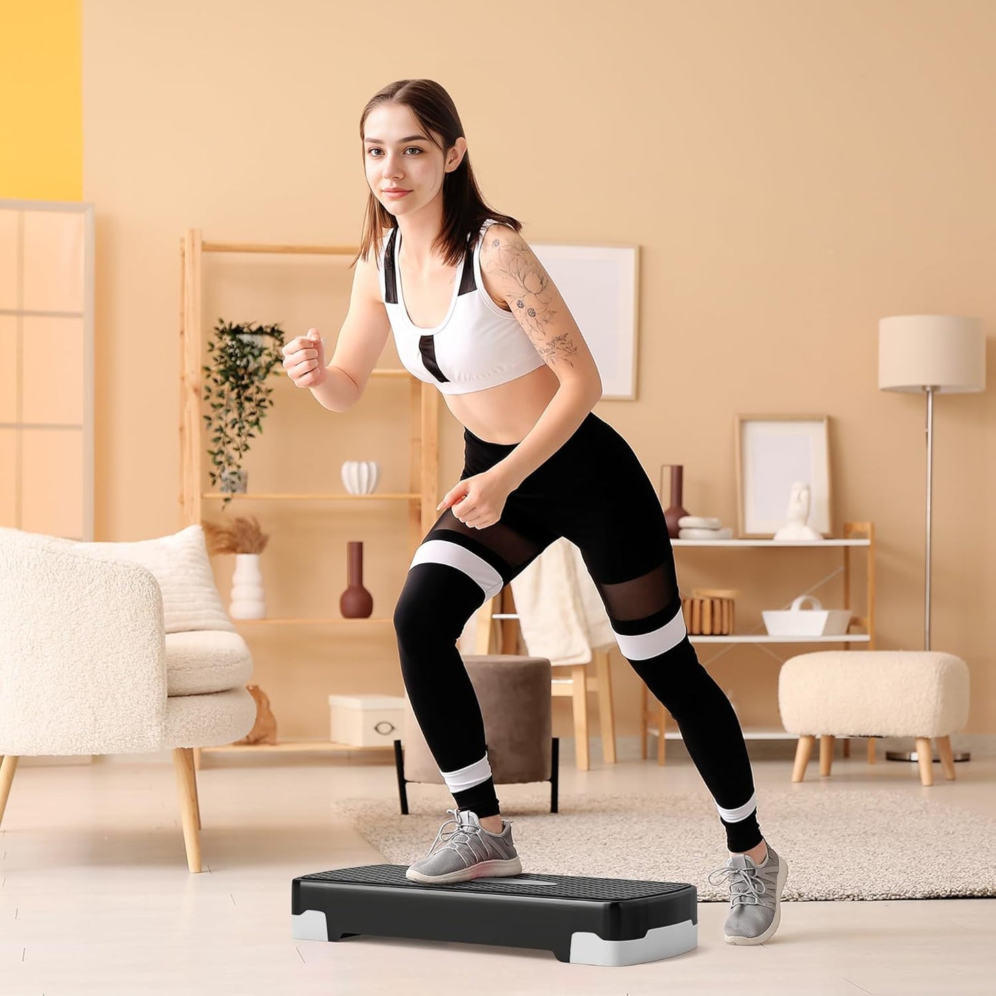 Aerobic Fitness Stepper, Schwarz
