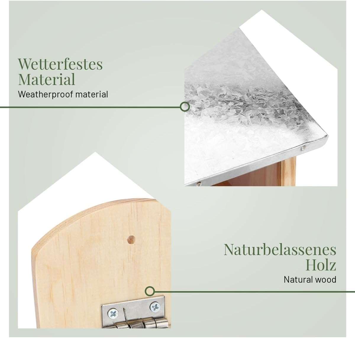 Eichhörnchen Futterhaus, Eichhörnchen-Futterhaus mit Metalldach