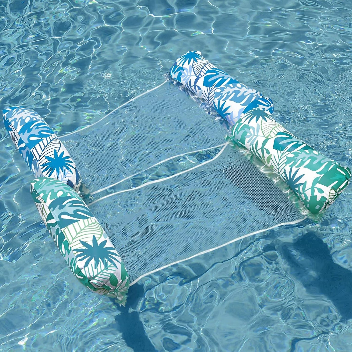 4-in-1 Wasserhängematte, 2 Stück, (Blau & Grün)