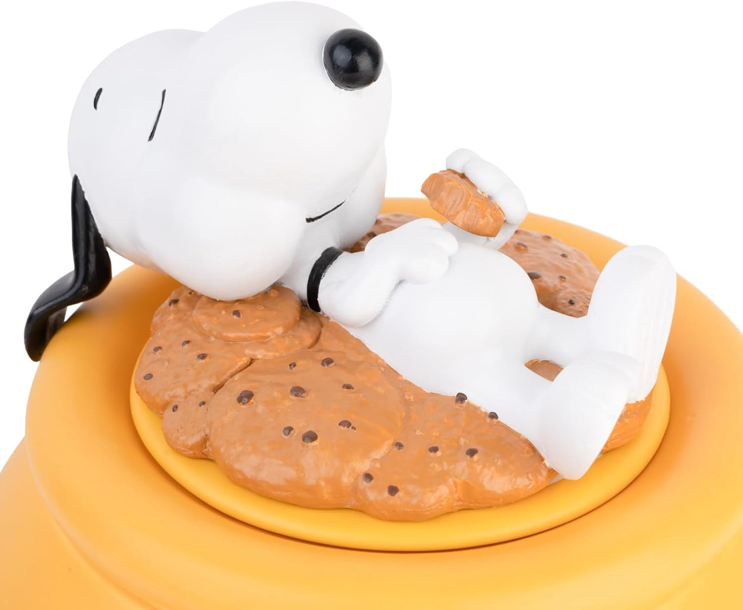 Keksdose Keramik Snoopy mit Deckel 20,5 x 24,6 cm, Gelb