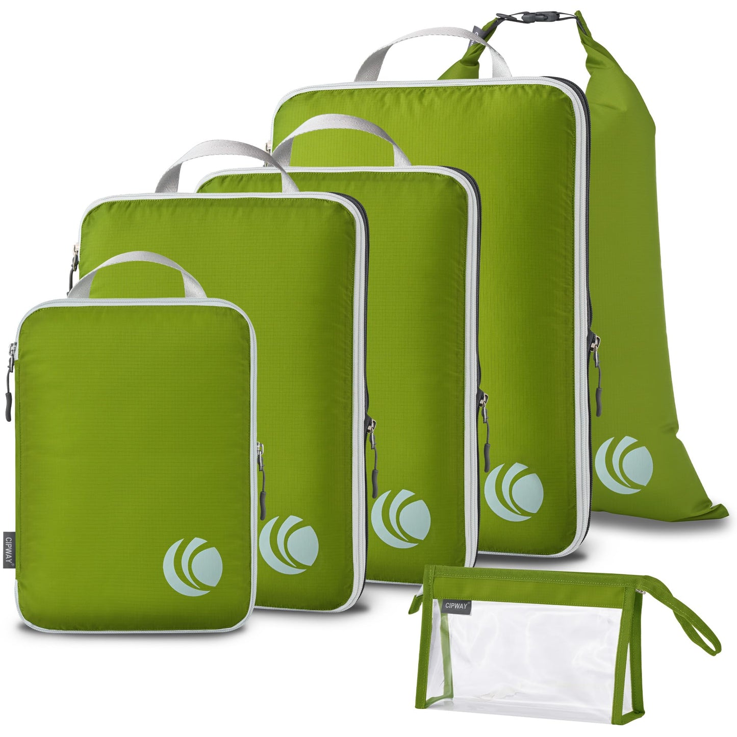 Kompressions-Packing-Cubes Set, 6PCS Grün
