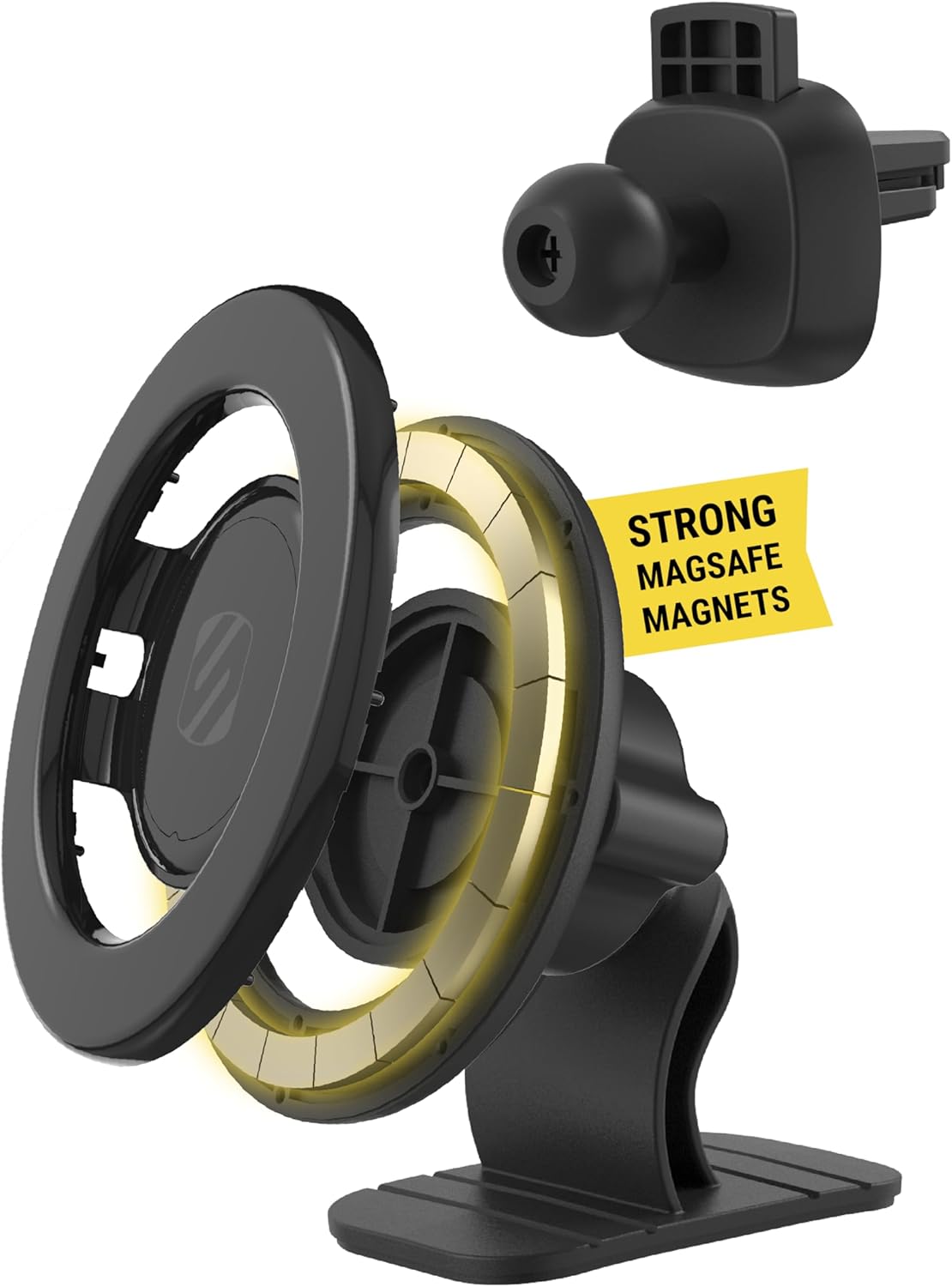 MagicMount MagSafe Handyhalterung für Auto, Armaturenbrett/Entlüftung Schwarz