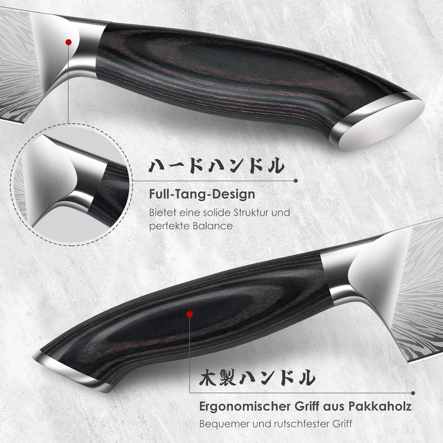 Japanisches Küchenmesser, Kochmesser 20 cm